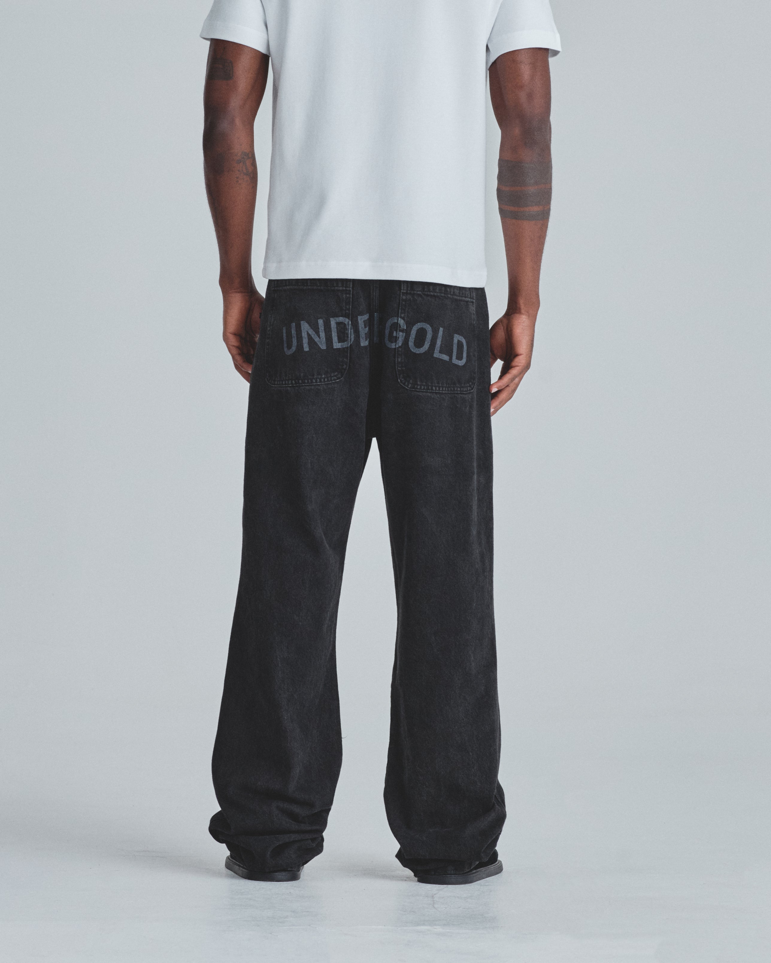 Line Basic Slim Fit Ripped Jeans Washed Black