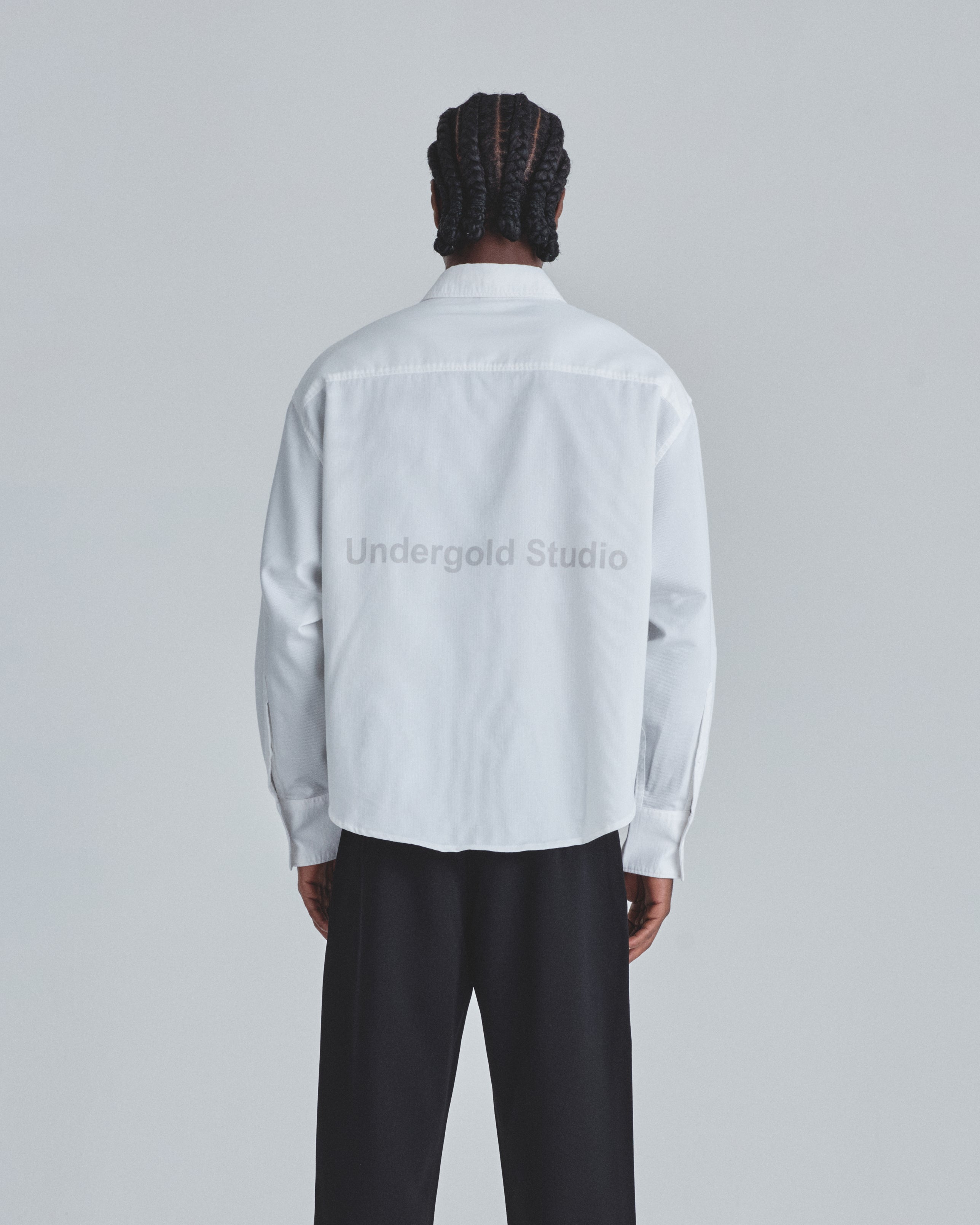 Undergold Studio Boxy Fit Long Sleeve Shirt White