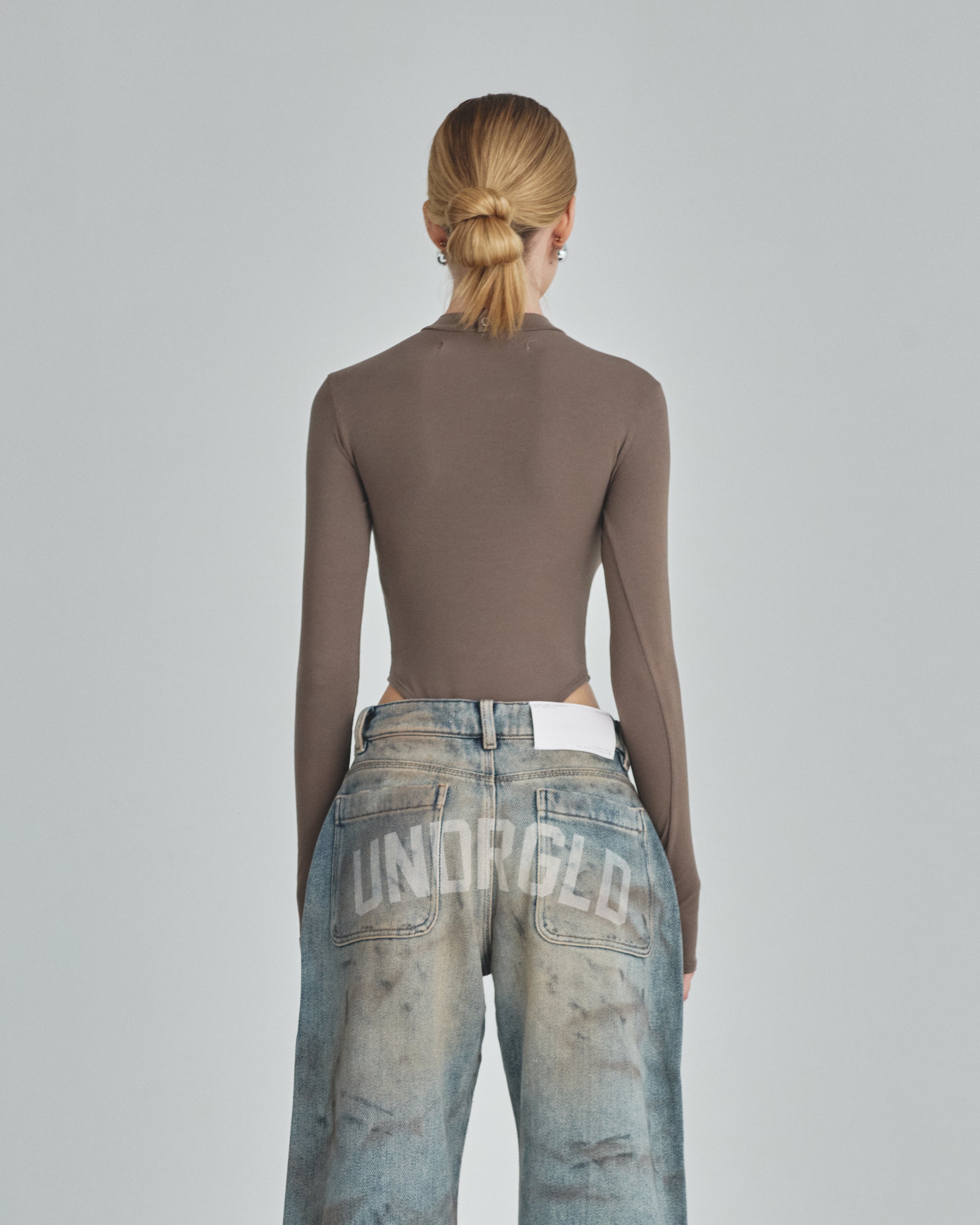 Body Line Undergold Studio Turtleneck Bodysuit Brown