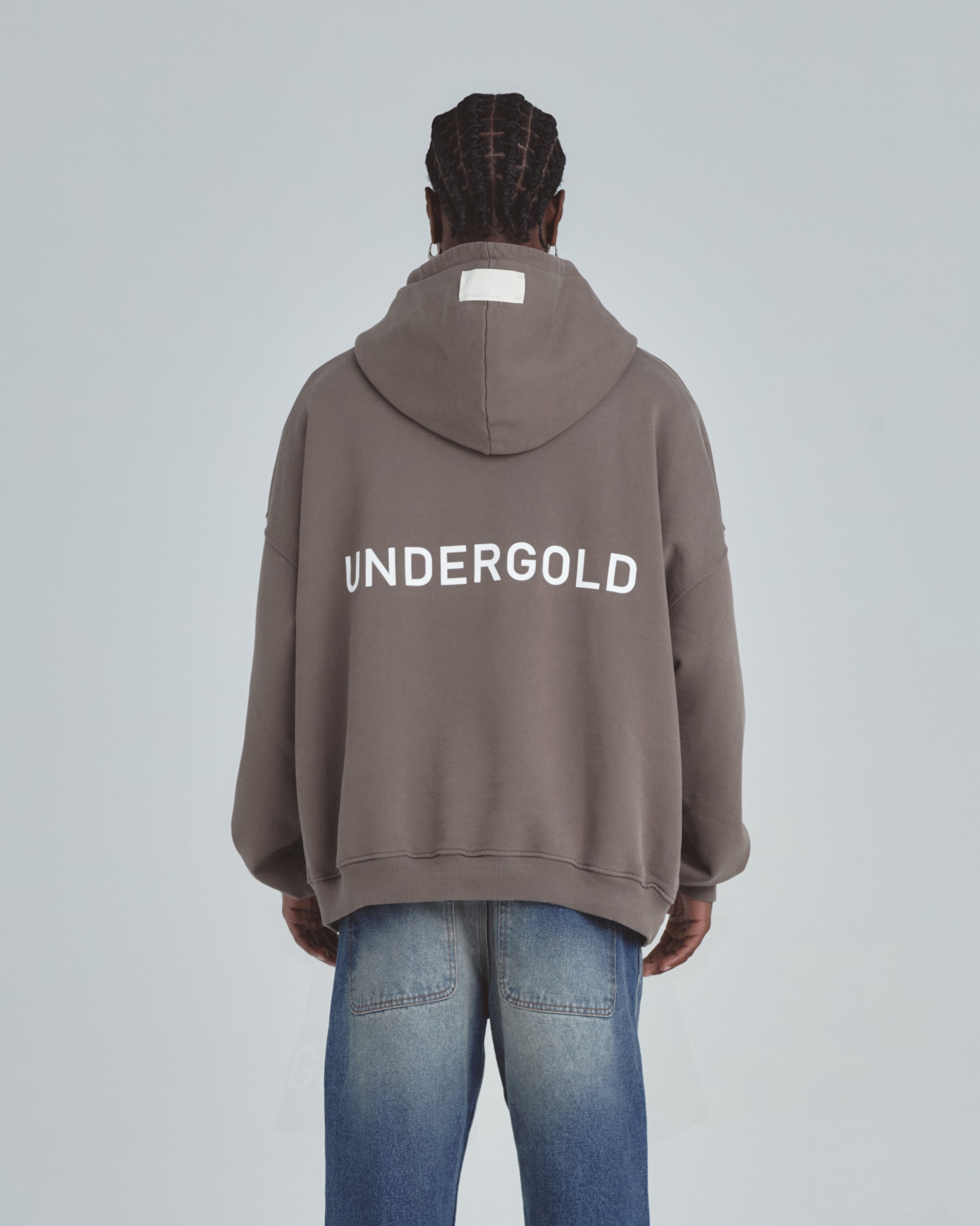 Line Basic Hoodie Brown