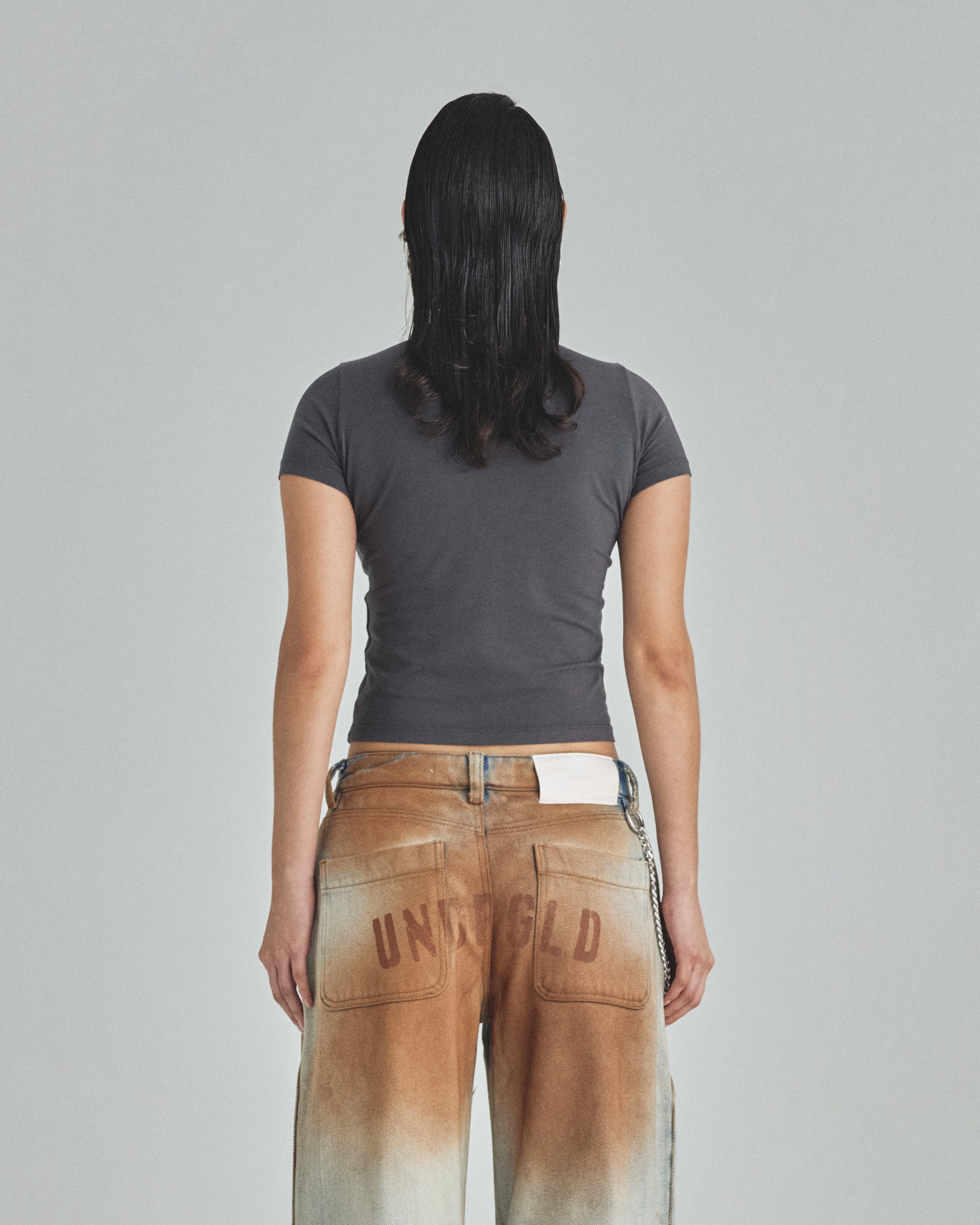 Basics Undergold Studio Long Baby Tee Vintage Gray