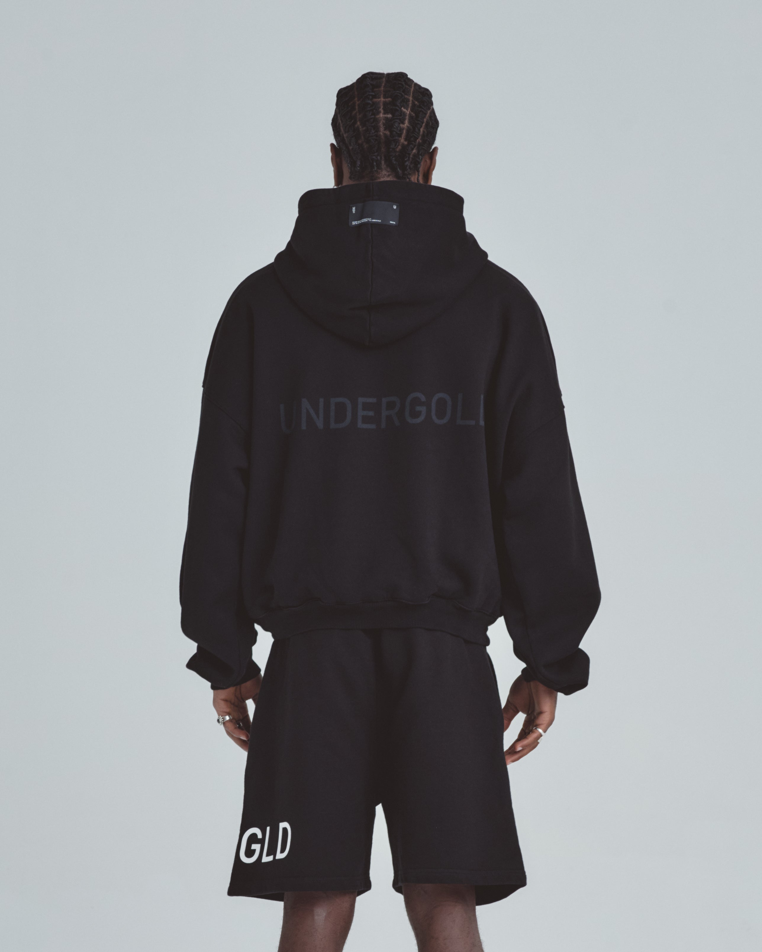 Line Basic Boxy Fit Hoodie Black