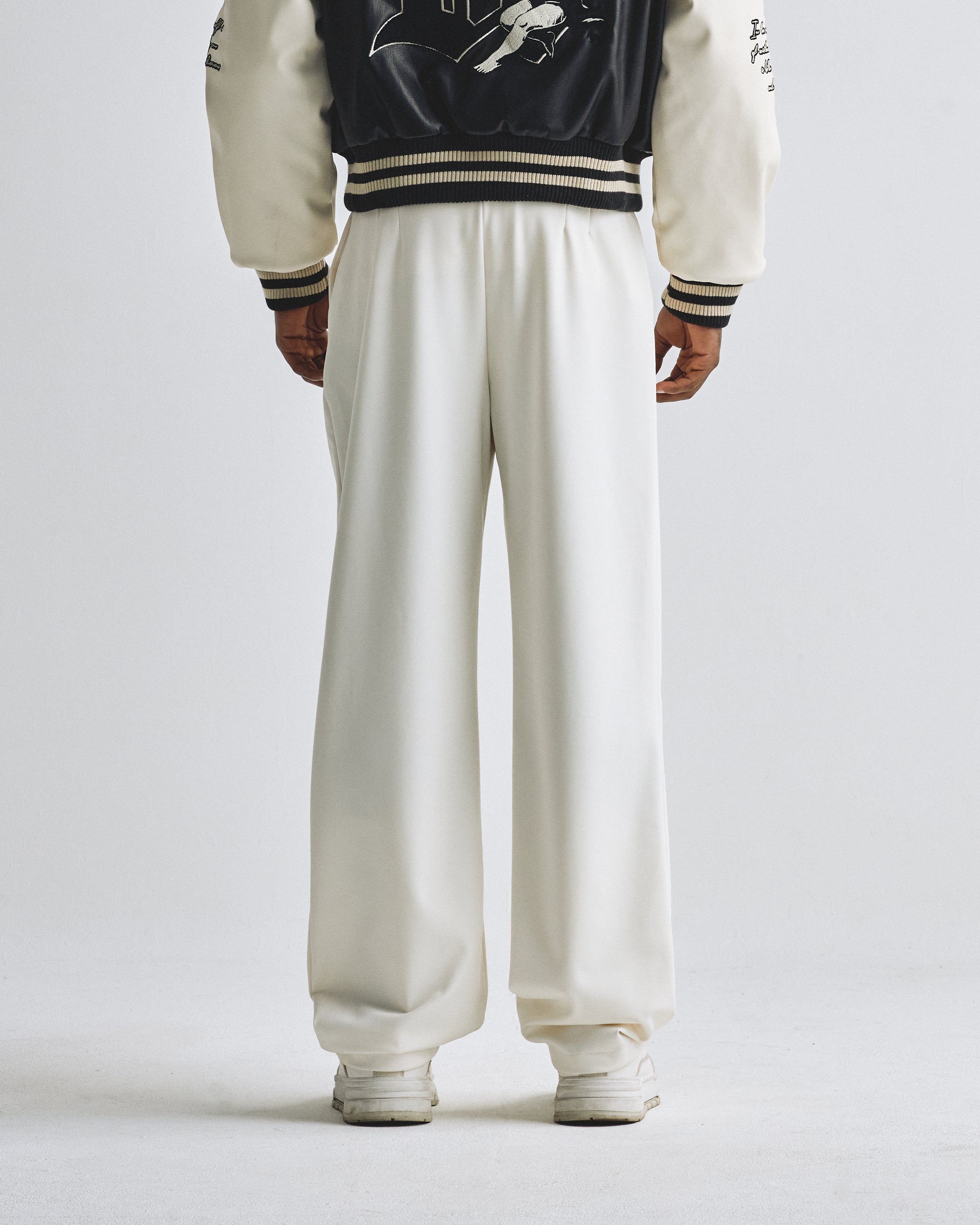 Basics Buckled Tailored Trousers Cream