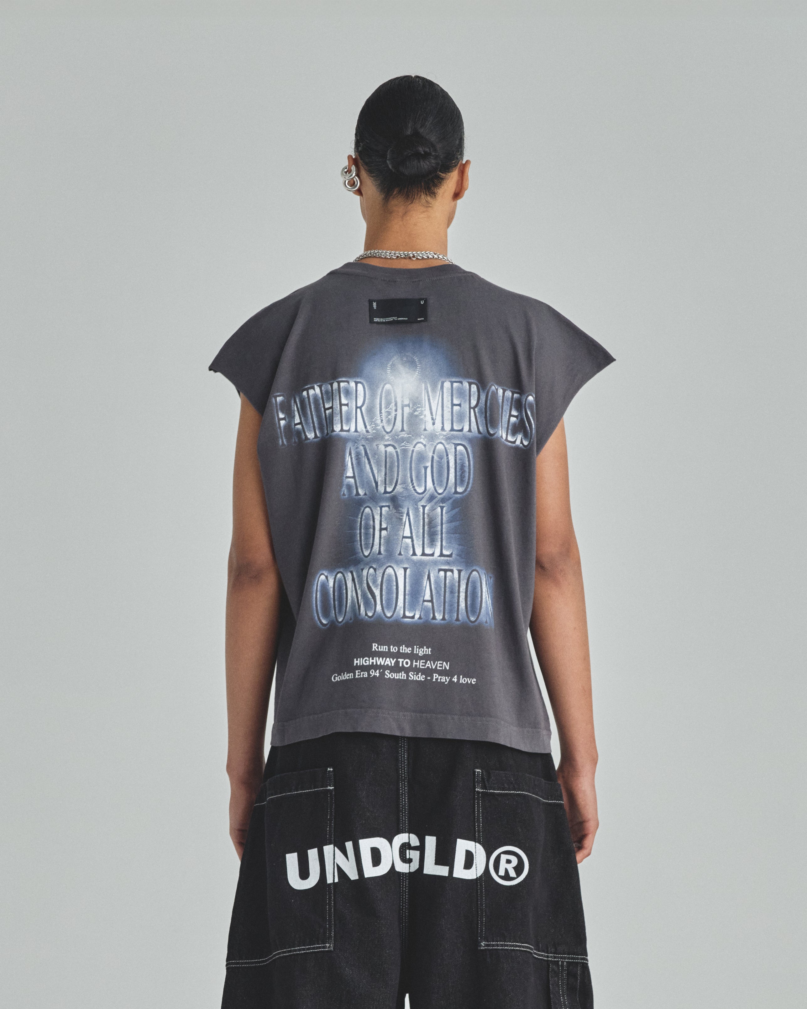 Spring Consolation Sleeveless Tshirt Vintage Gray