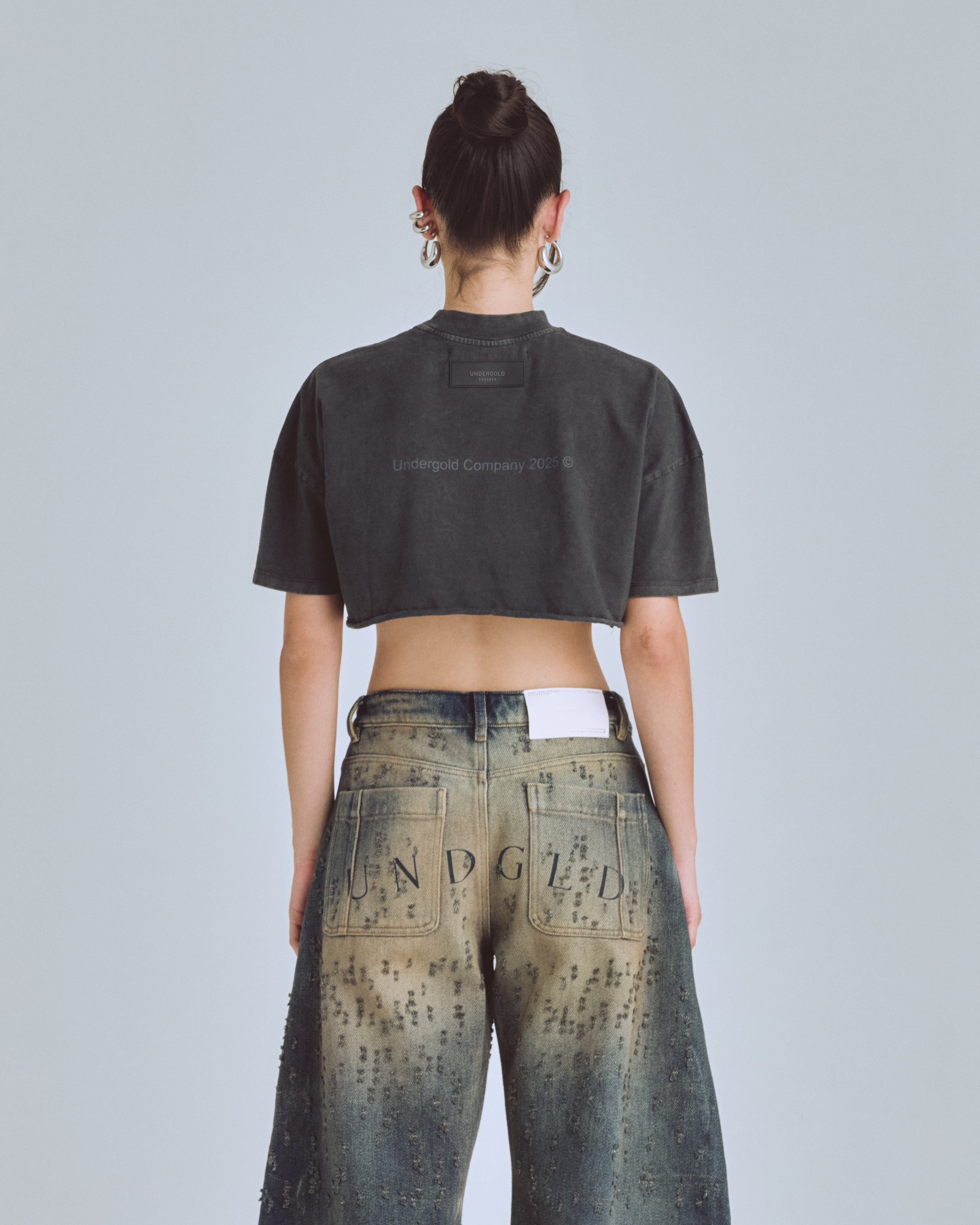 Agnus Dei Freedom Crop Top Vintage Black