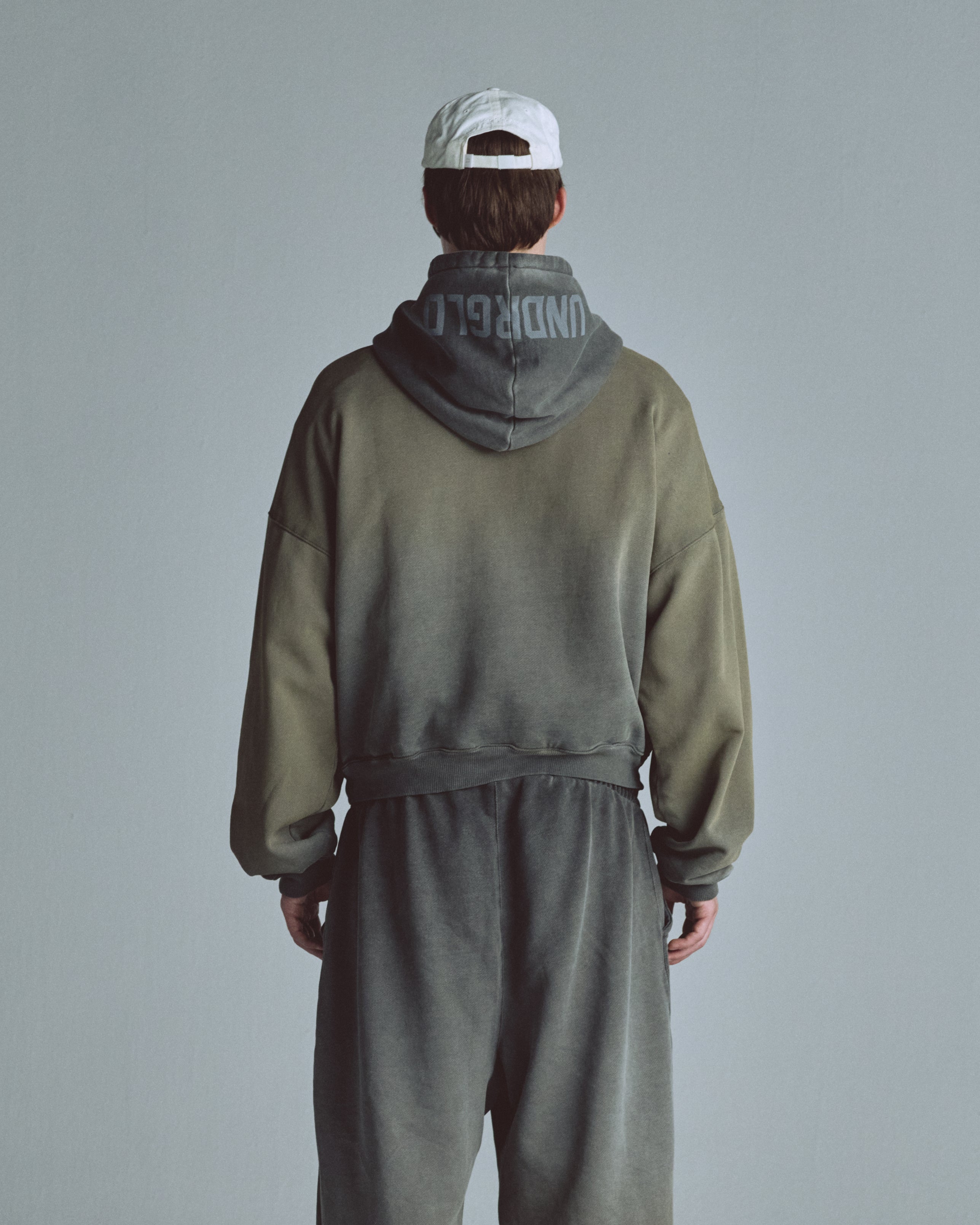 Echoes UNDRGLD Boxy Fit Hoodie Faded Olive