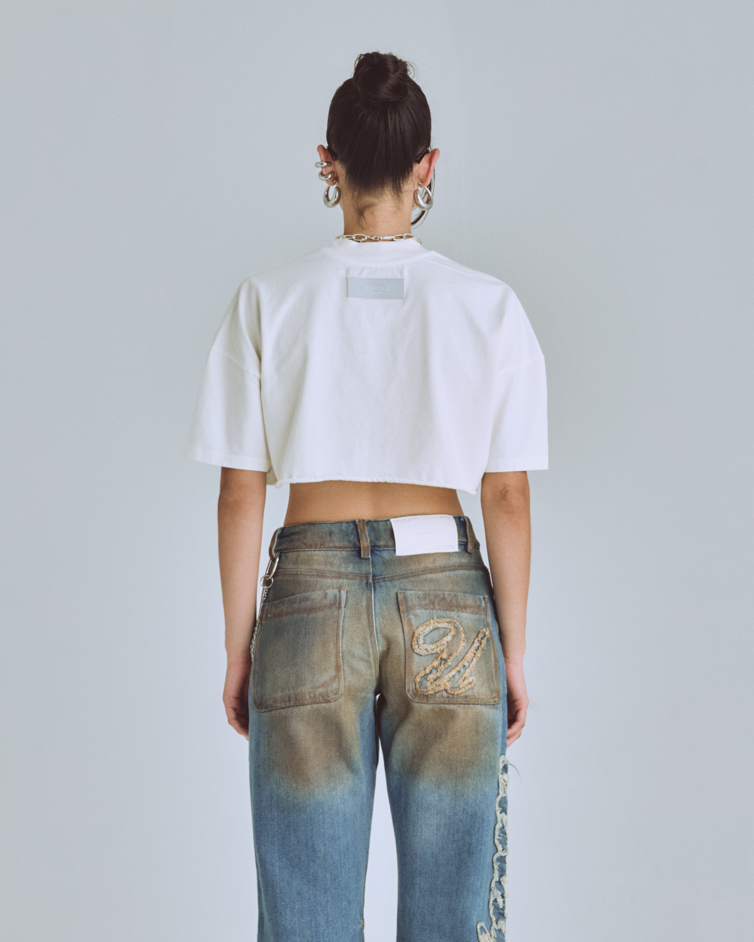 Agnus Dei Chrome Crop Top White