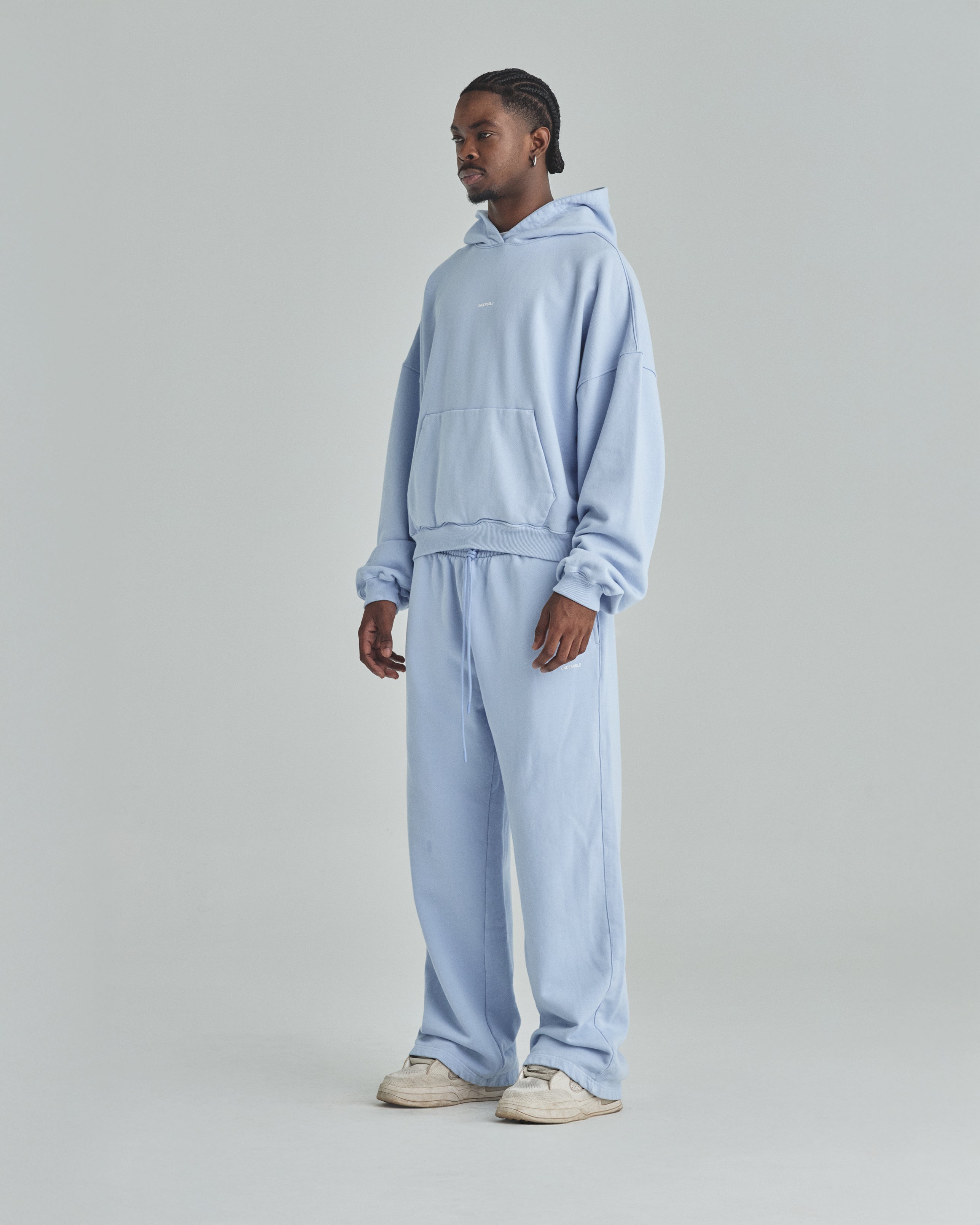 Basics Undergold Straight Pants Light Blue
