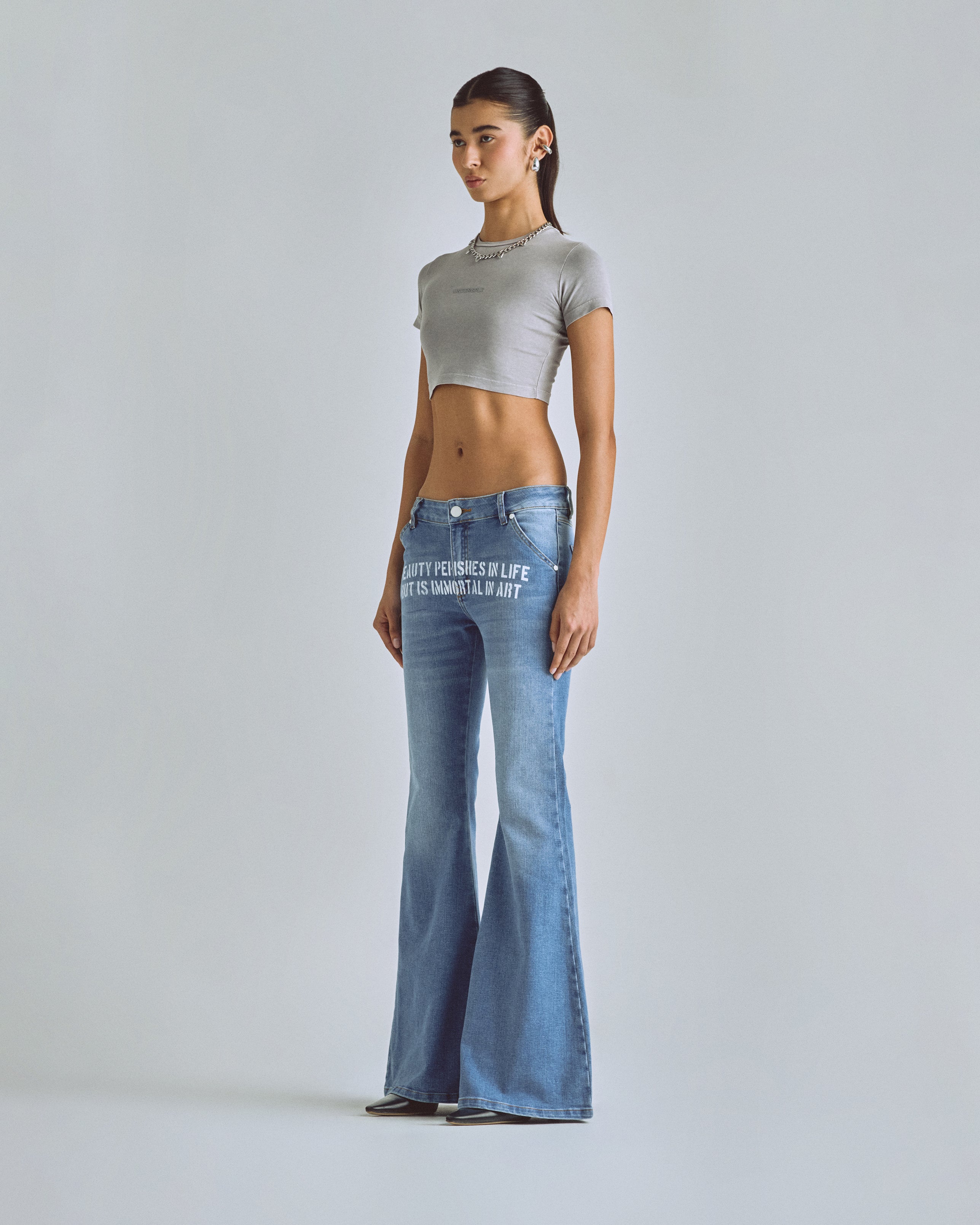 Basics Baby Tee Washed Gray
