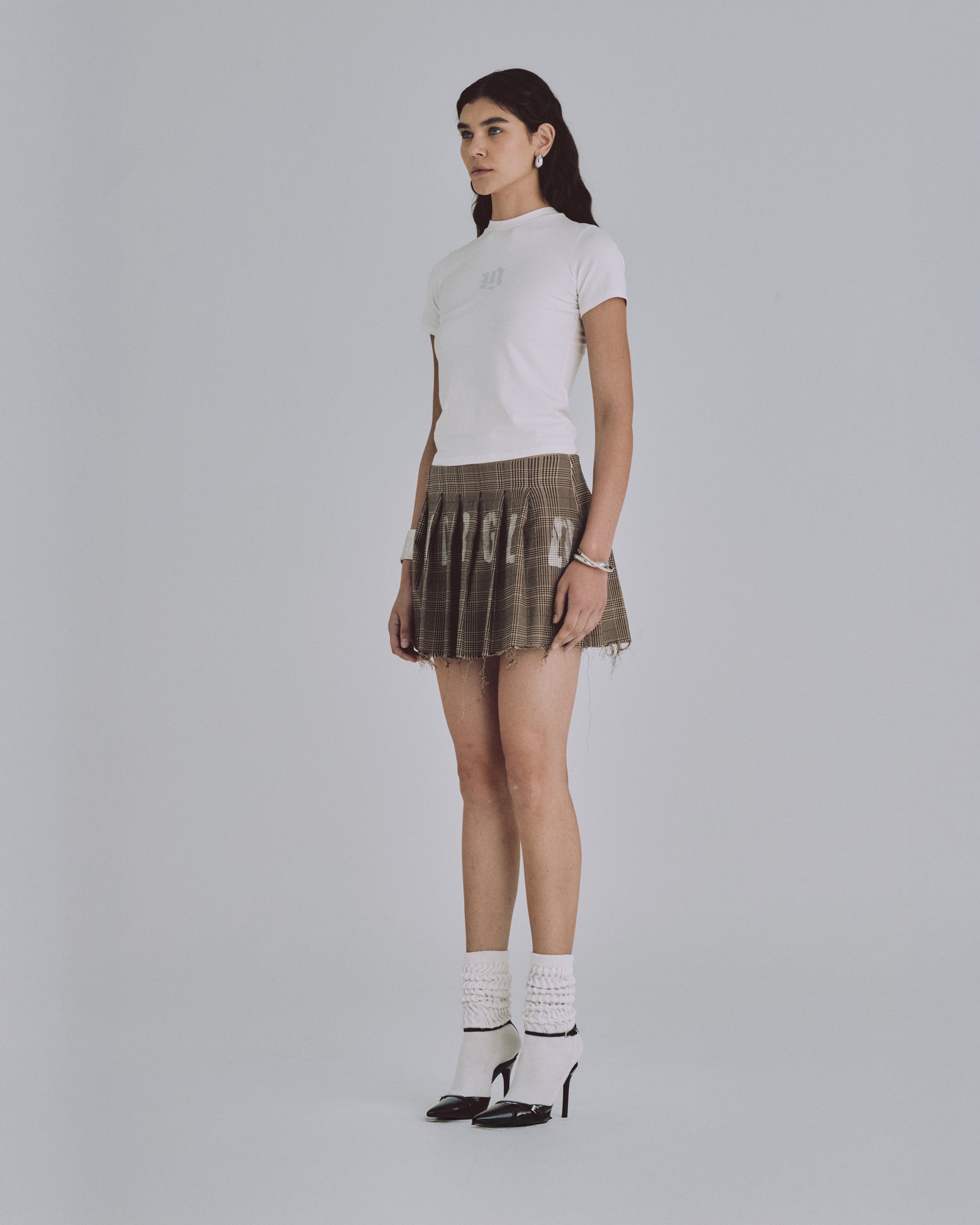 94' Gothic UG Long Baby Tee White