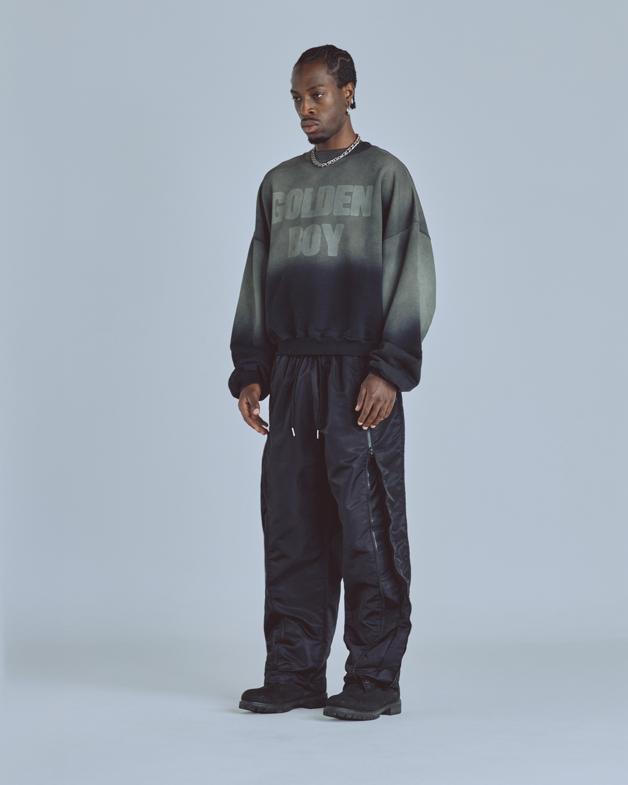 Golden Heritage Golden Boy Boxy Fit Crewneck Faded Black