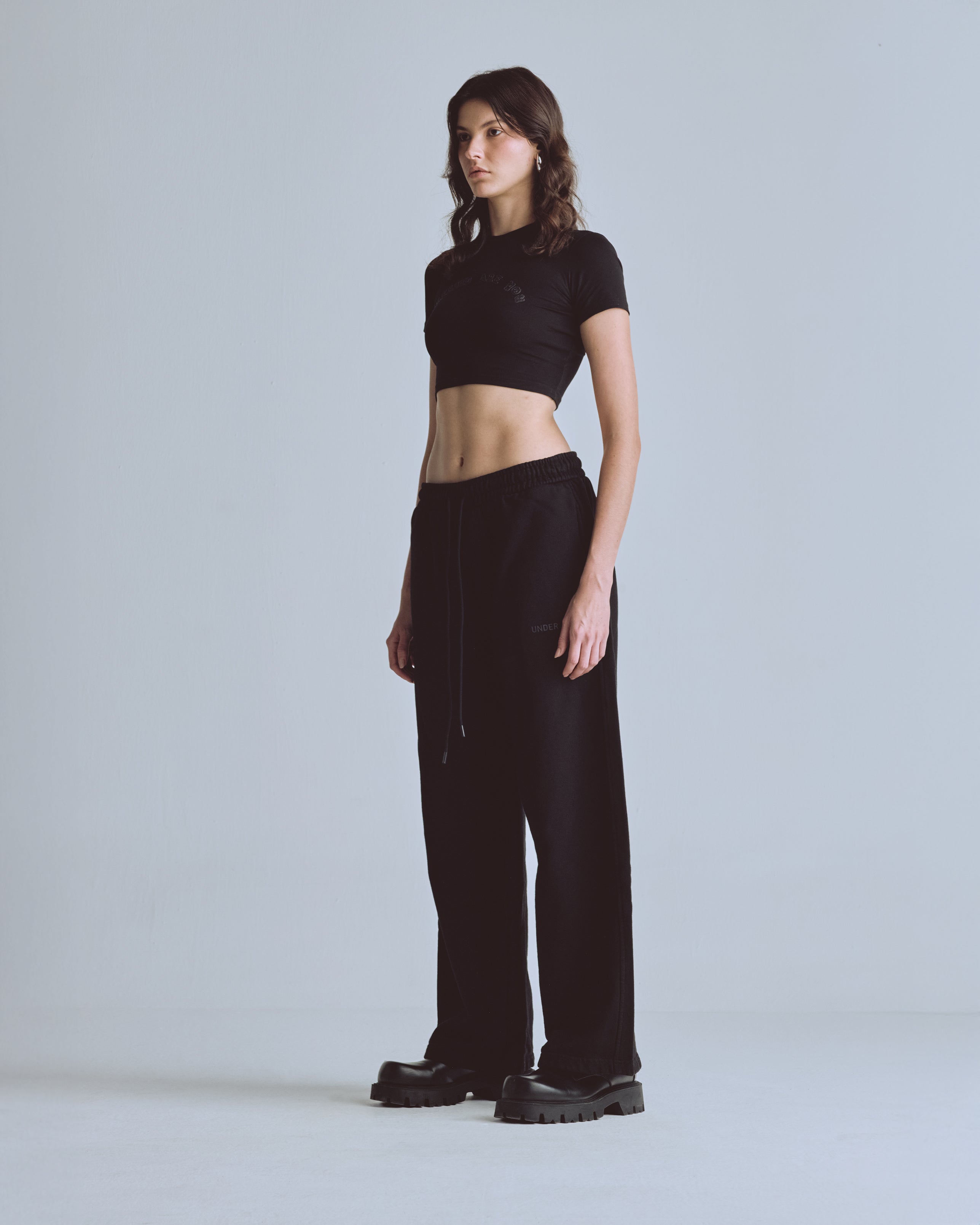 Capsule Blessed Are You Baby Tee Black