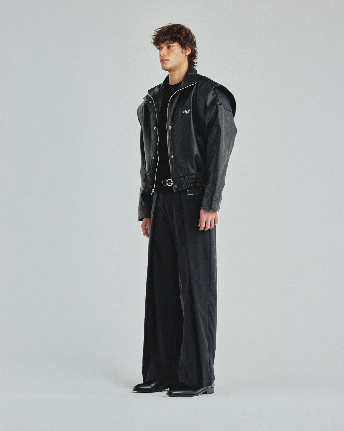 Basics Panelled Bomber Jacket Black