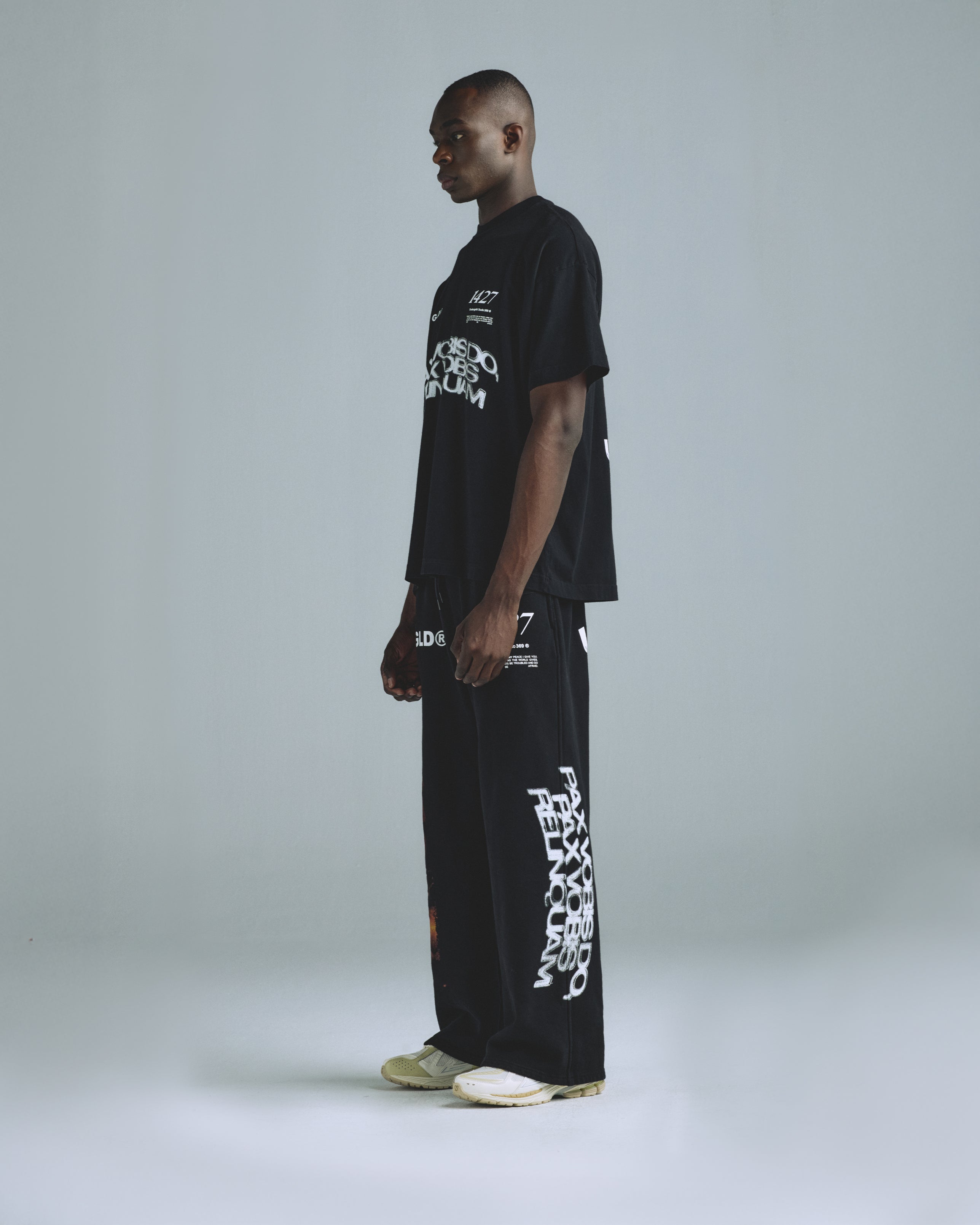 Gratia Plena Pax Straightpants Black