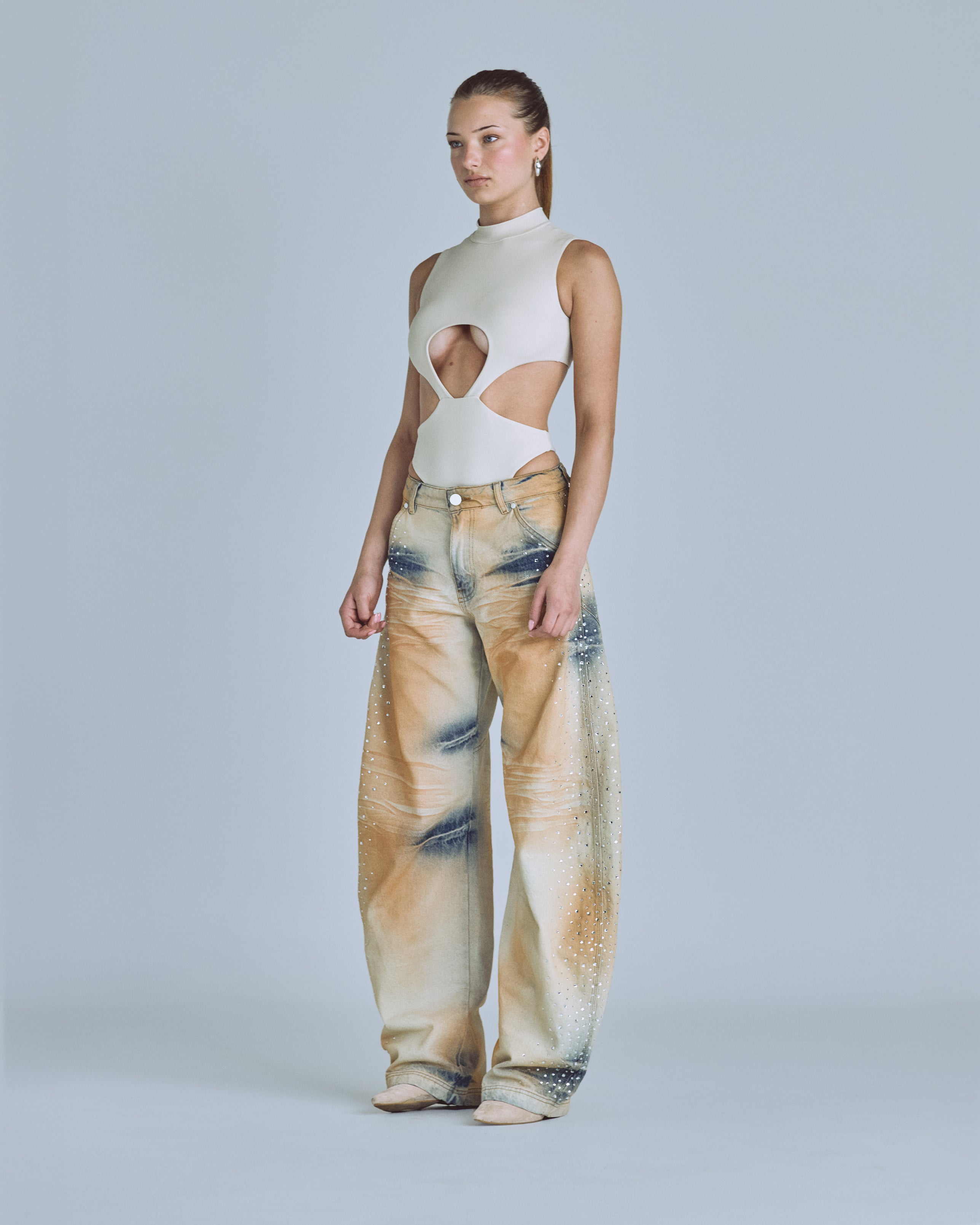 Basics Underboob Bodysuit Cream