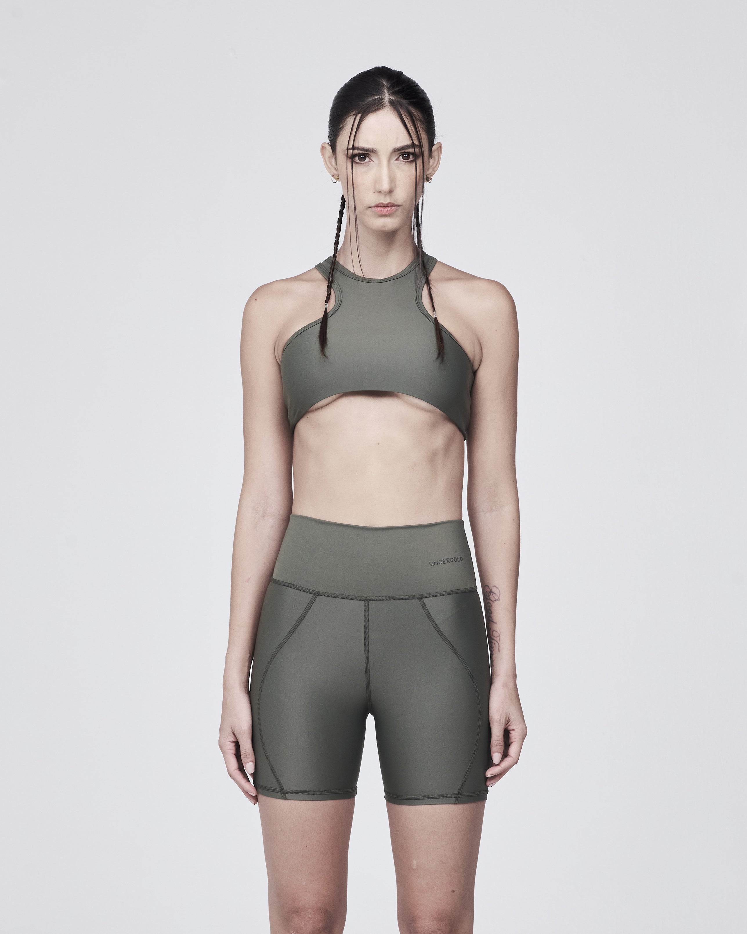 Basics Halter Top Military Green