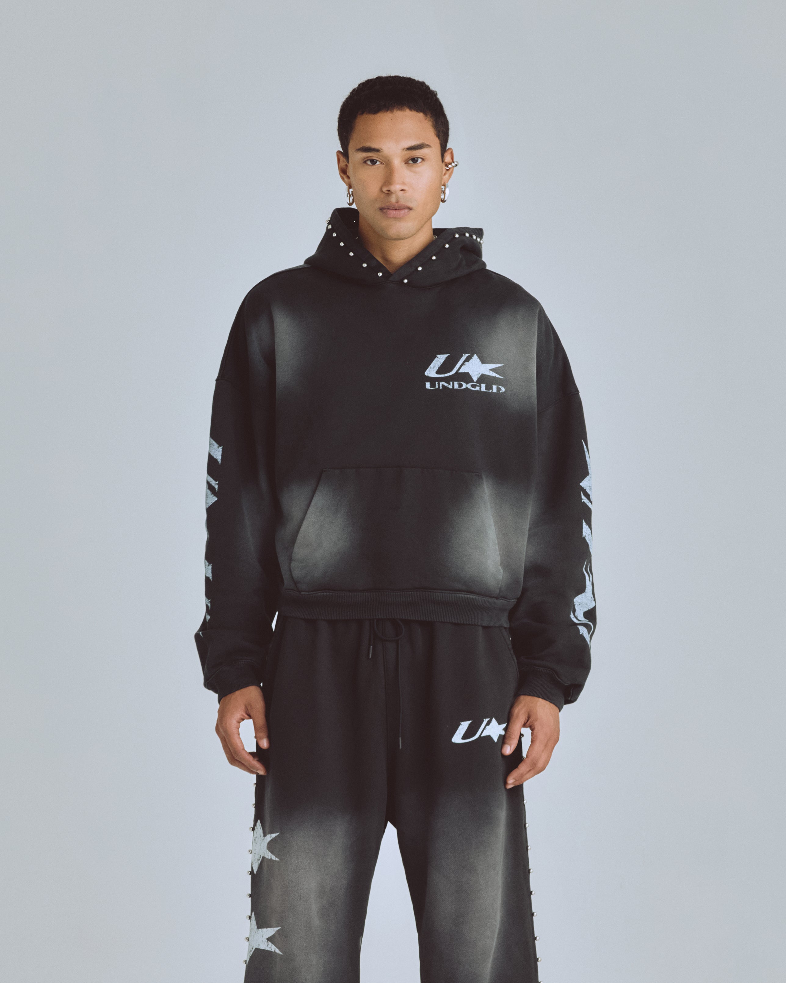 Agnus Dei U Star Boxy Fit Hoodie Smokey Black