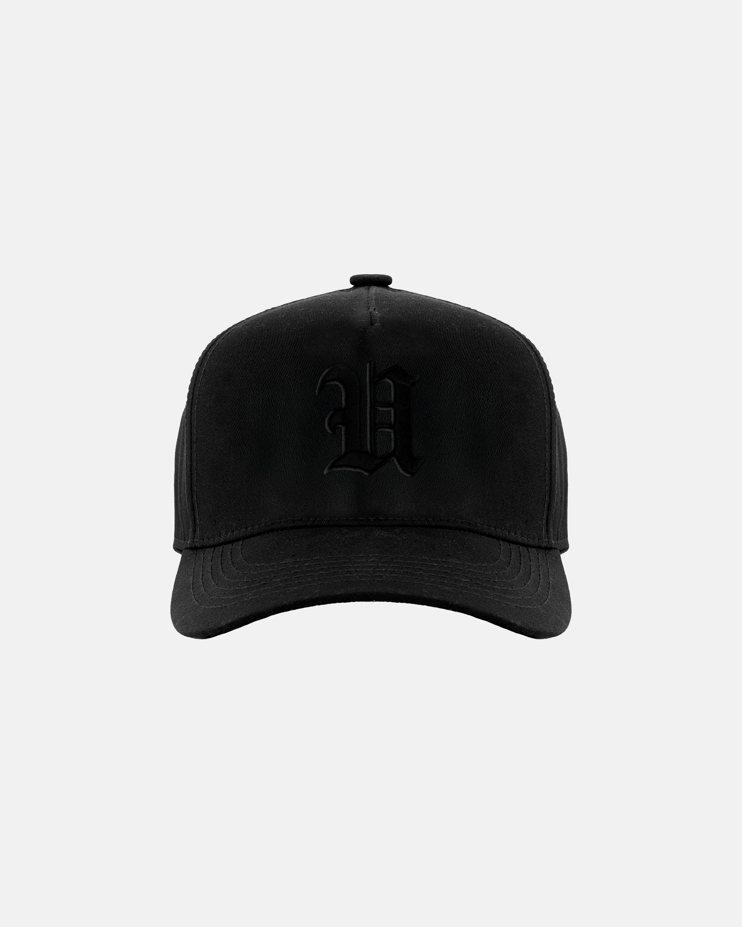 Line U High Crown Cap Black/Black