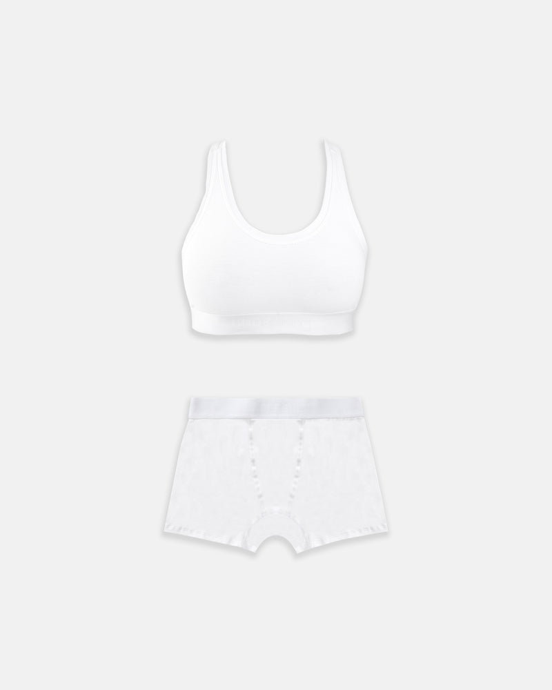 Pack W Basics Underwear Top & Boxers White