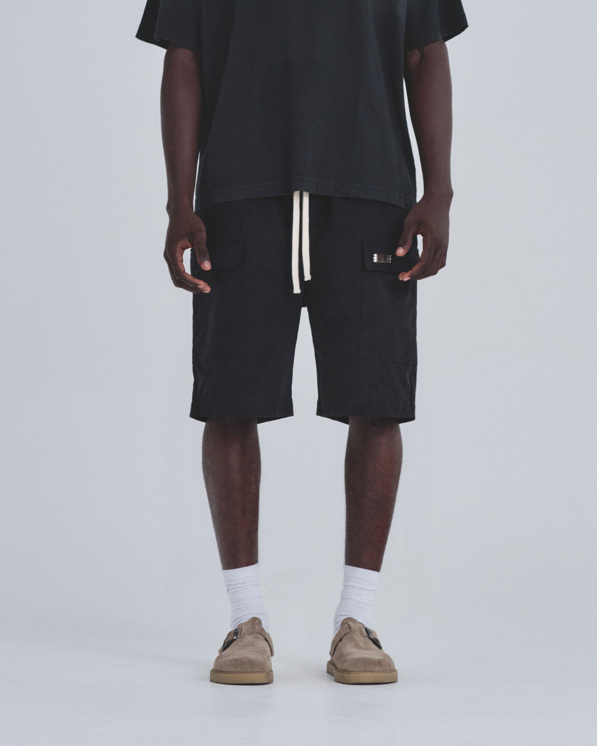 Basics Utility Zippered Shorts Black