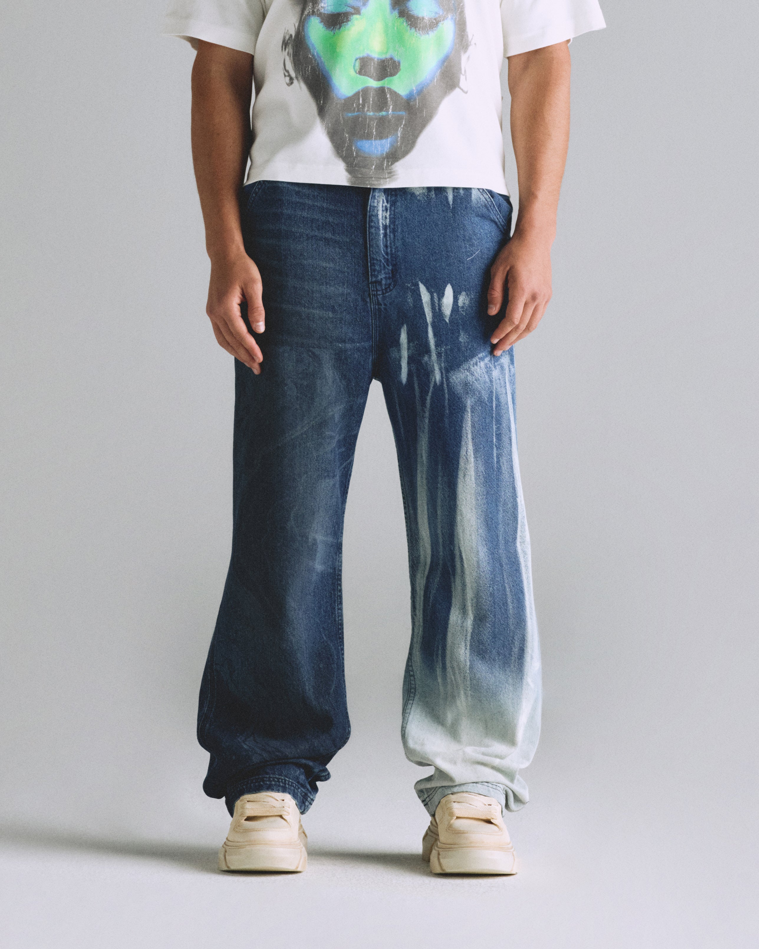 Helios UNDGLD Wide Jeans Dual Blue
