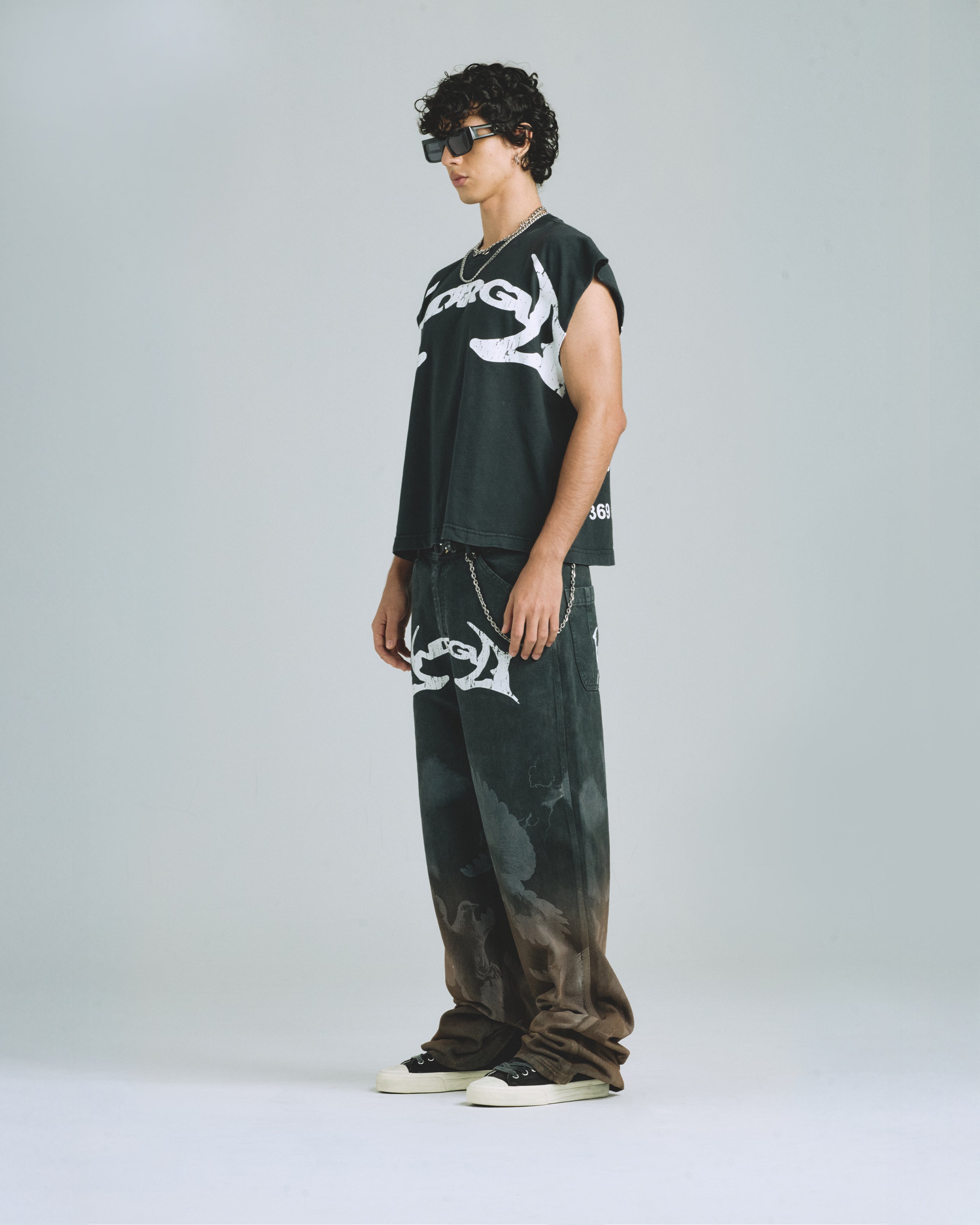 Thunder Rider Pegasus Sleeveless Tshirt Vintage Black
