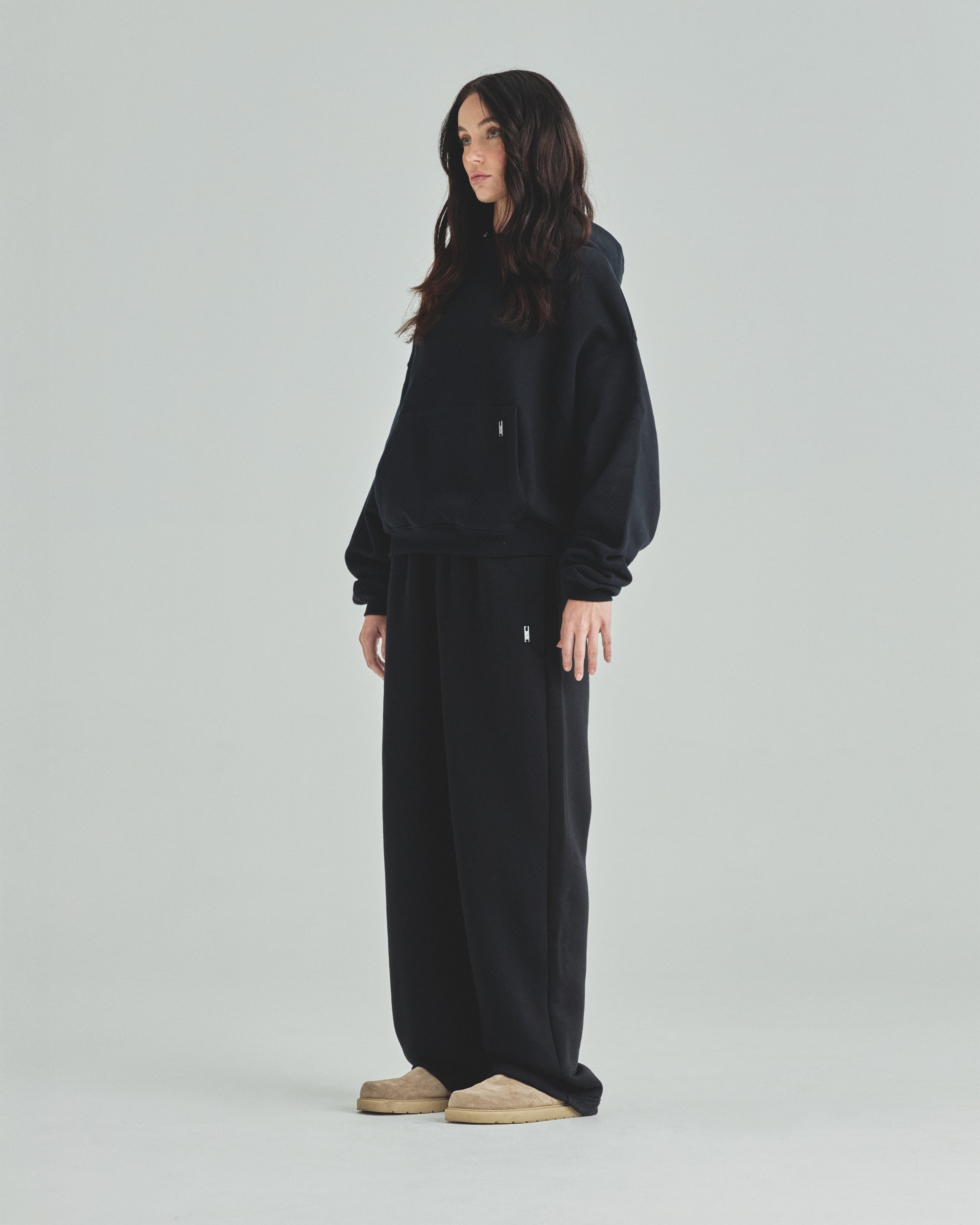 Blanks Boxy Fit Hoodie Black