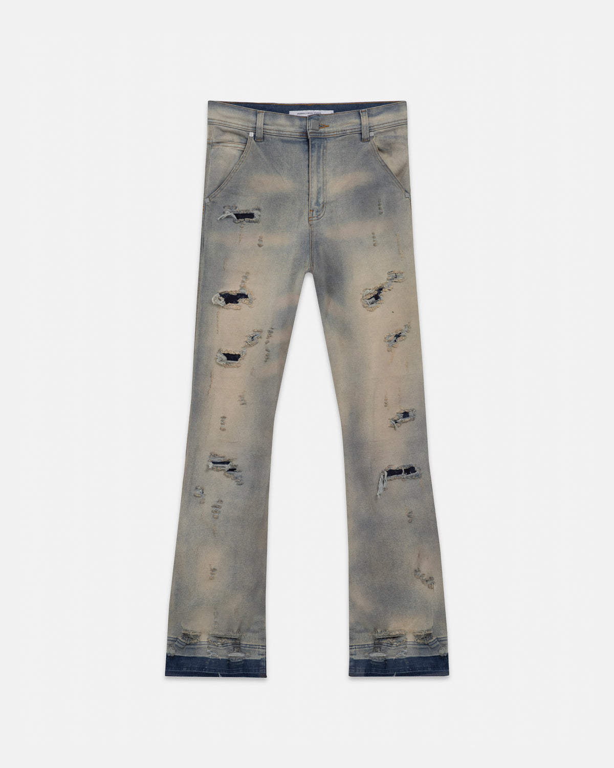 Act 1 UG Star Ripped Flare Jean Light Blue