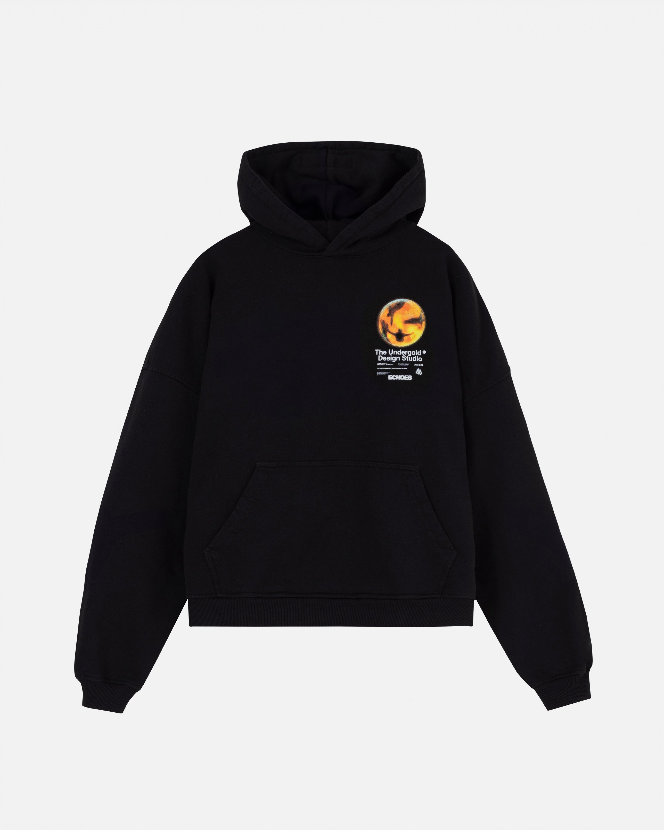 Echoes Amplitude Boxy Fit Hoodie Black