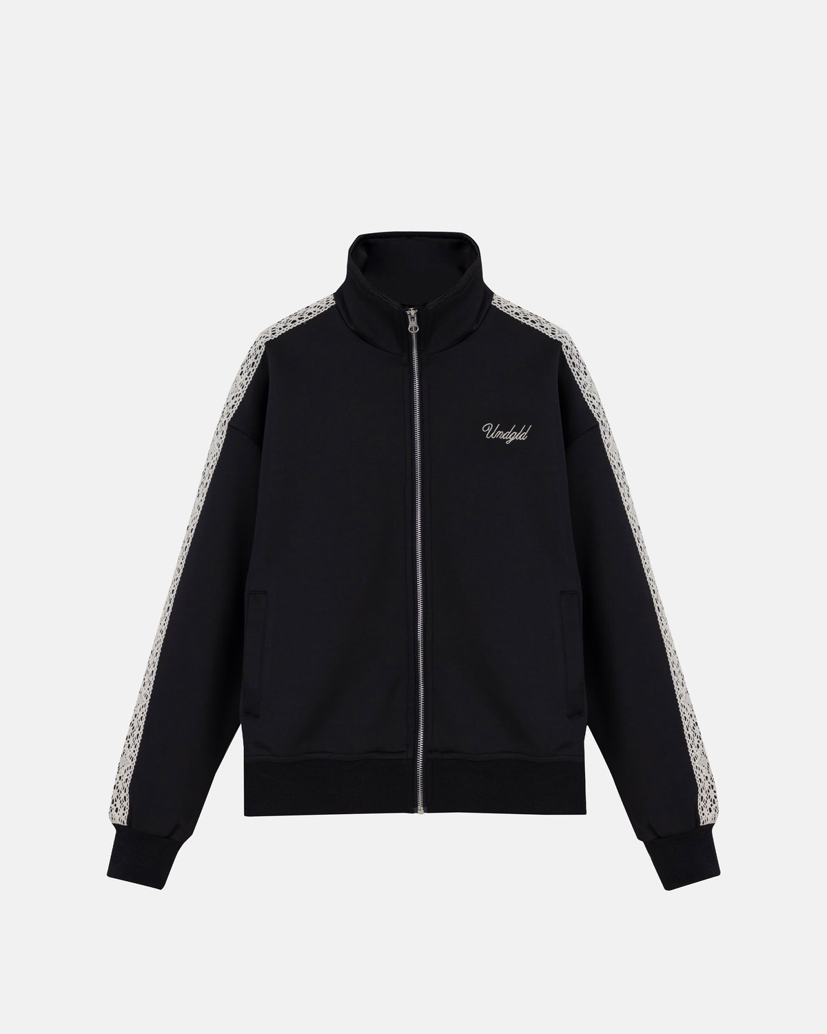 Basics Undgld Lace-panel Track Jacket Black