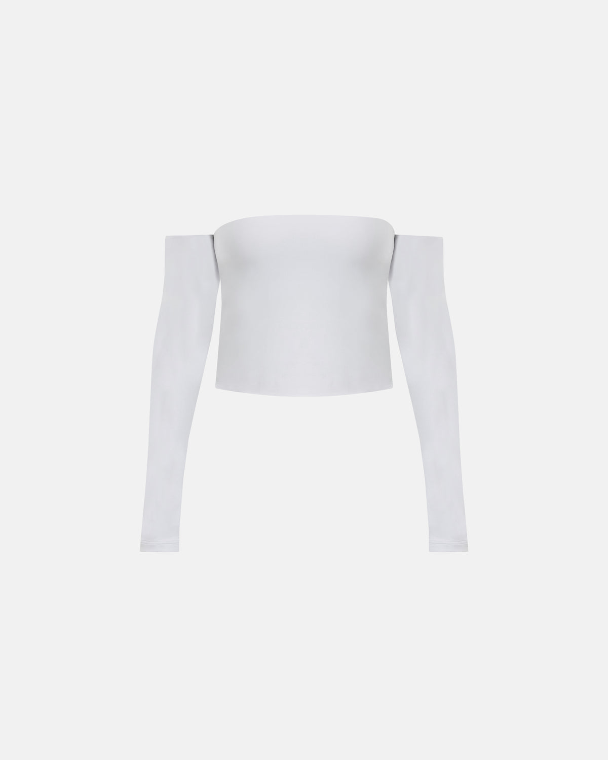 Basics Off Shoulder Long Sleeve Top White
