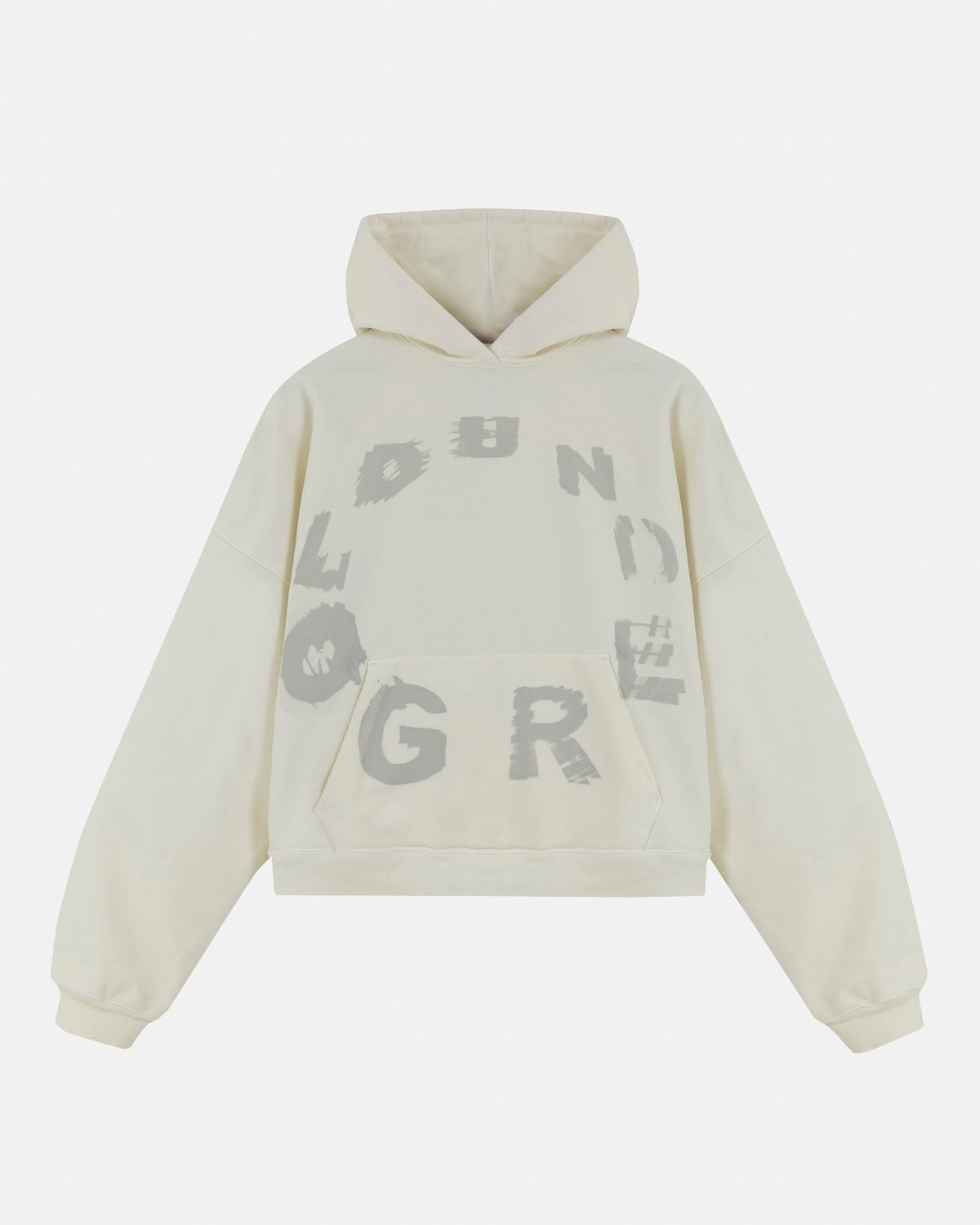 Echoes Tremor Boxy Fit Hoodie White