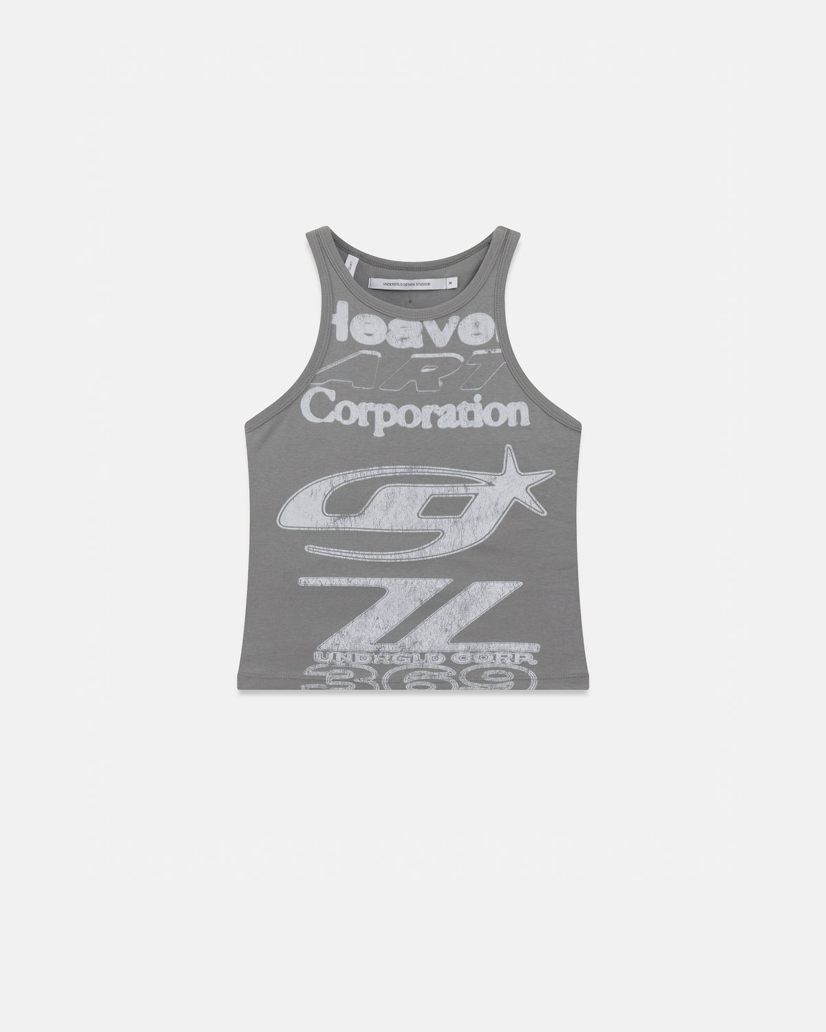 Act 1 Racer Halter Tank Top Gray