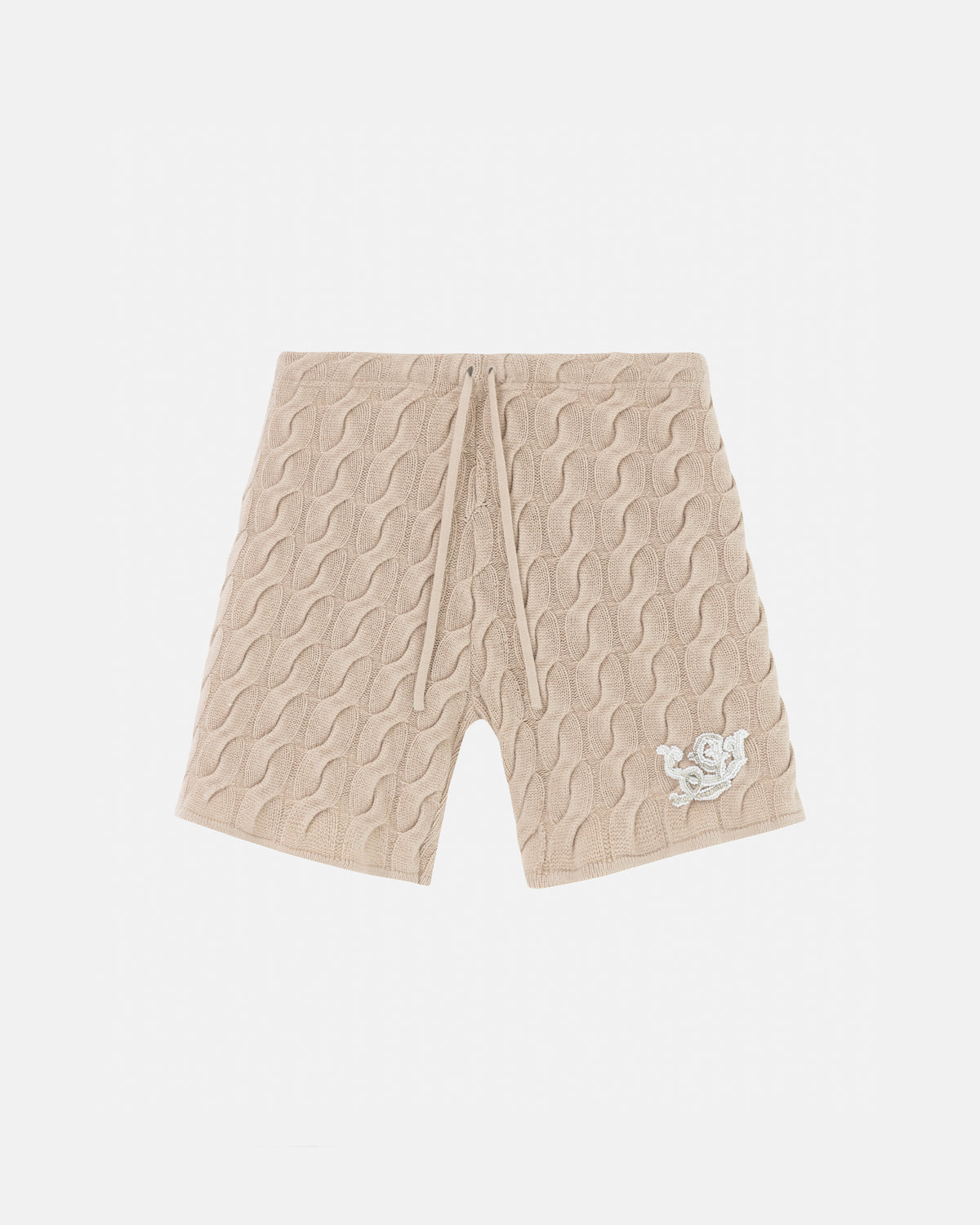 The Path Monogram Cable Knit Short Cream