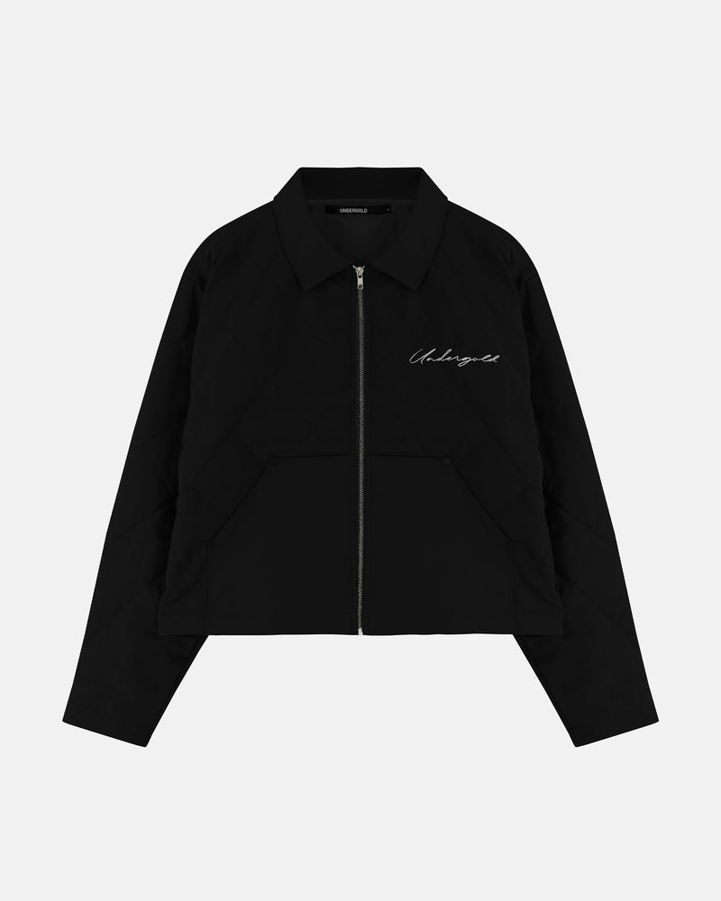 Basics Rhombus Zip-Up Jacket Black