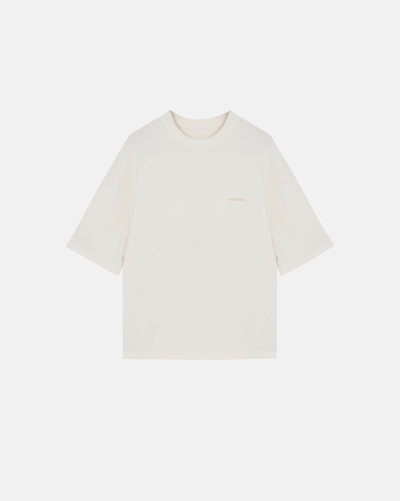 Basics Logo Ribbed Tshirt White