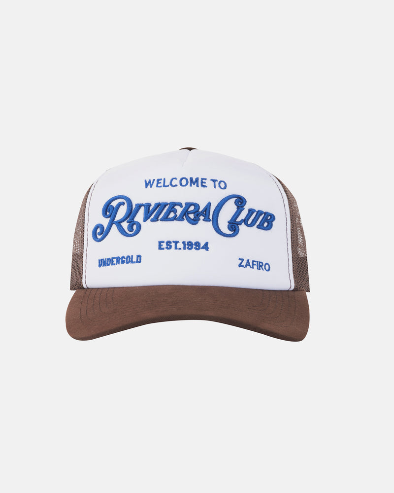 Riviera Club Trucker Cap (Brown / White)