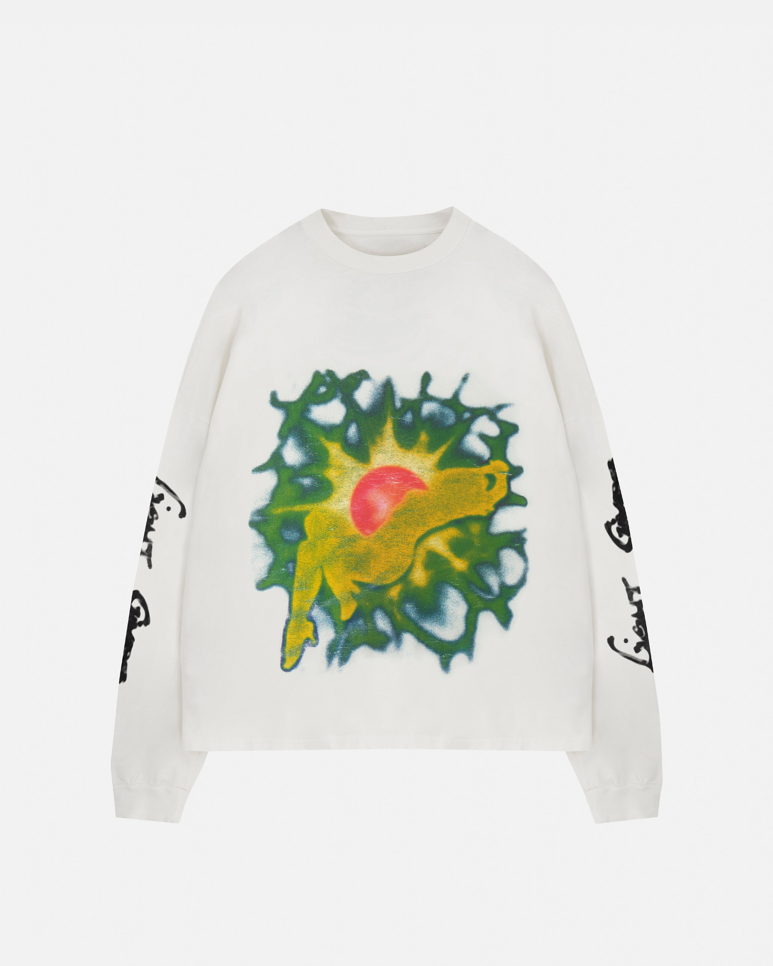 Helios Sun Girl Long Sleeve Boxy Fit Tshirt White