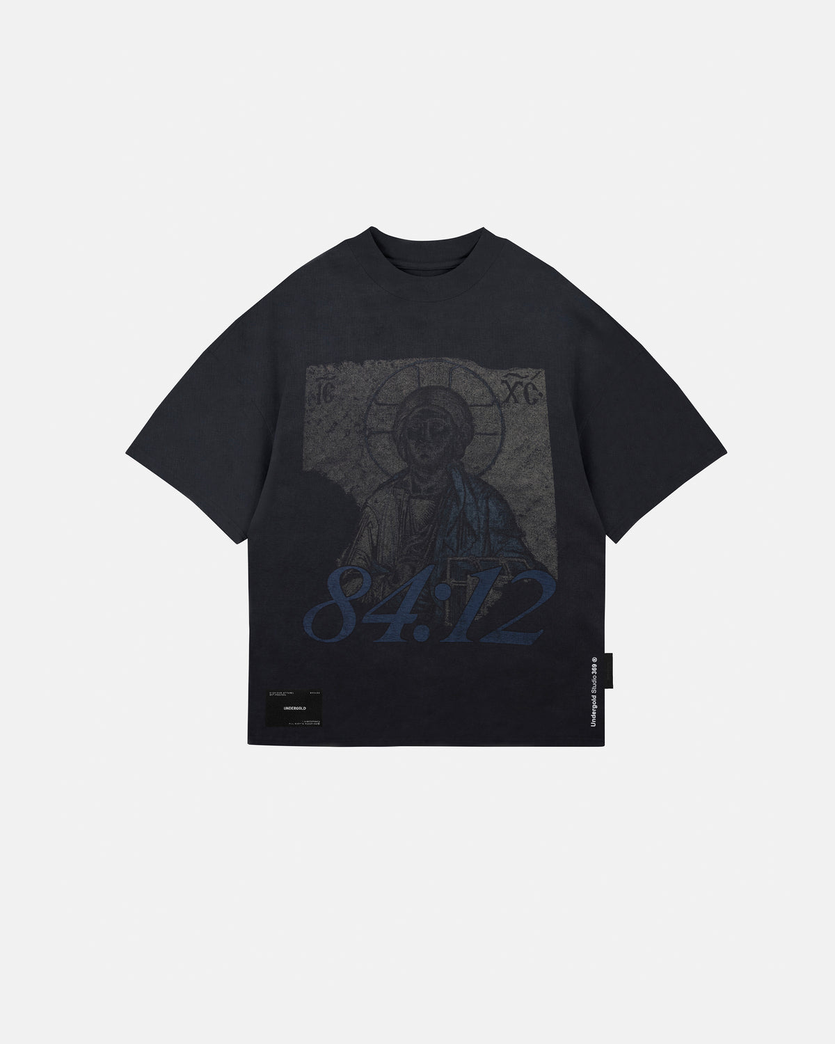 Gratia Plena Pantocrator Boxy Fit Tshirt Vintage Black