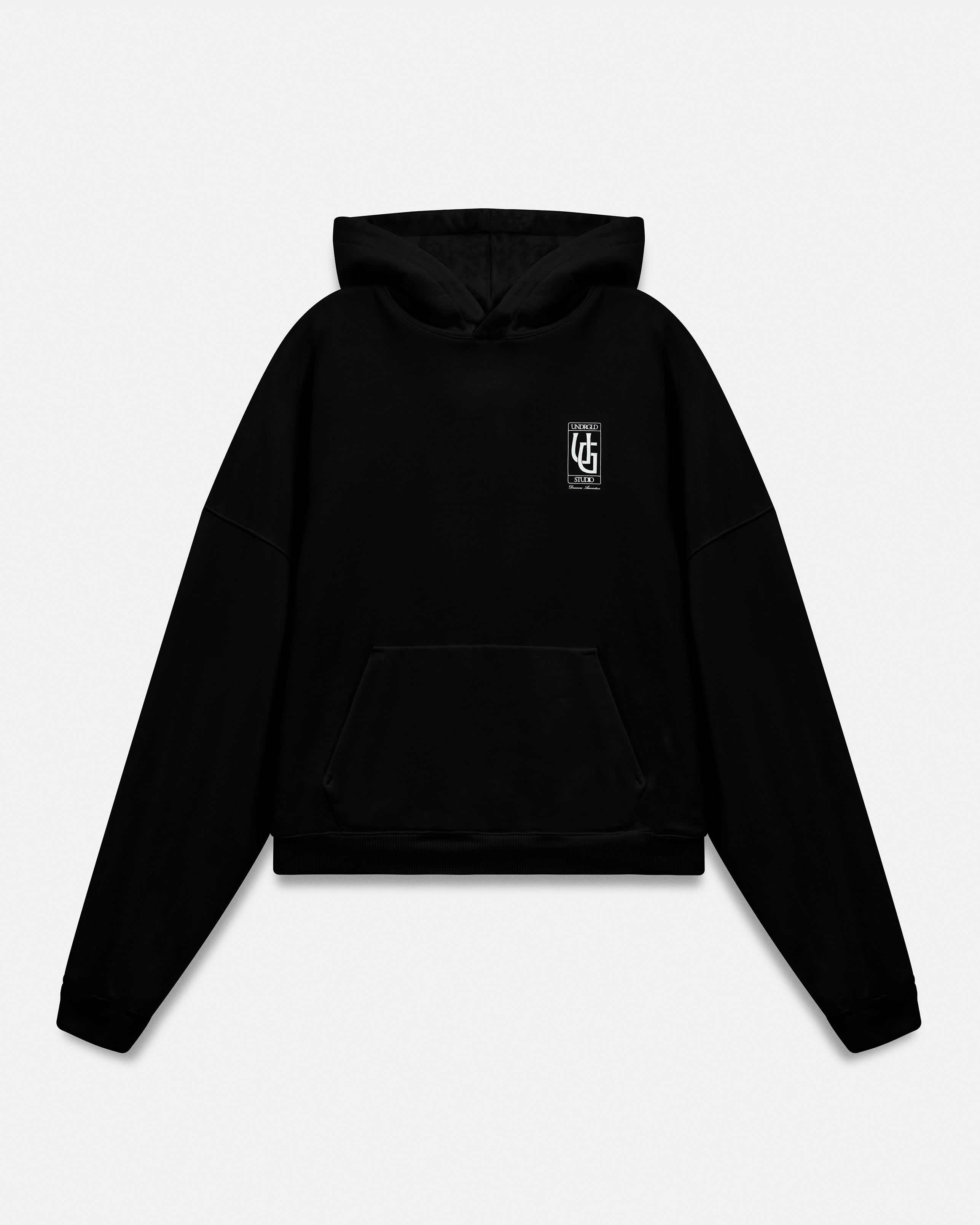 Line UG Frame Boxy Fit Hoodie Black