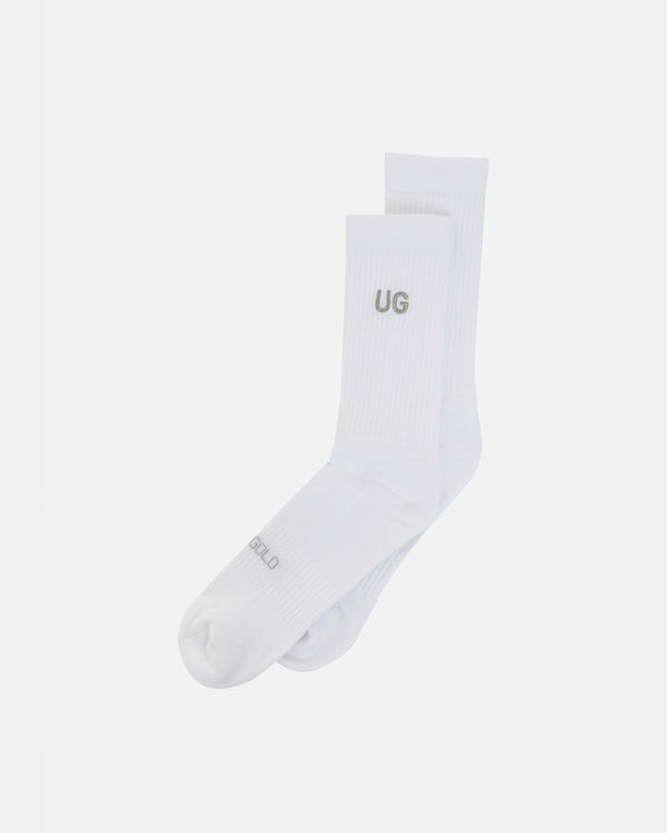 Basics Embroidered UG Socks White
