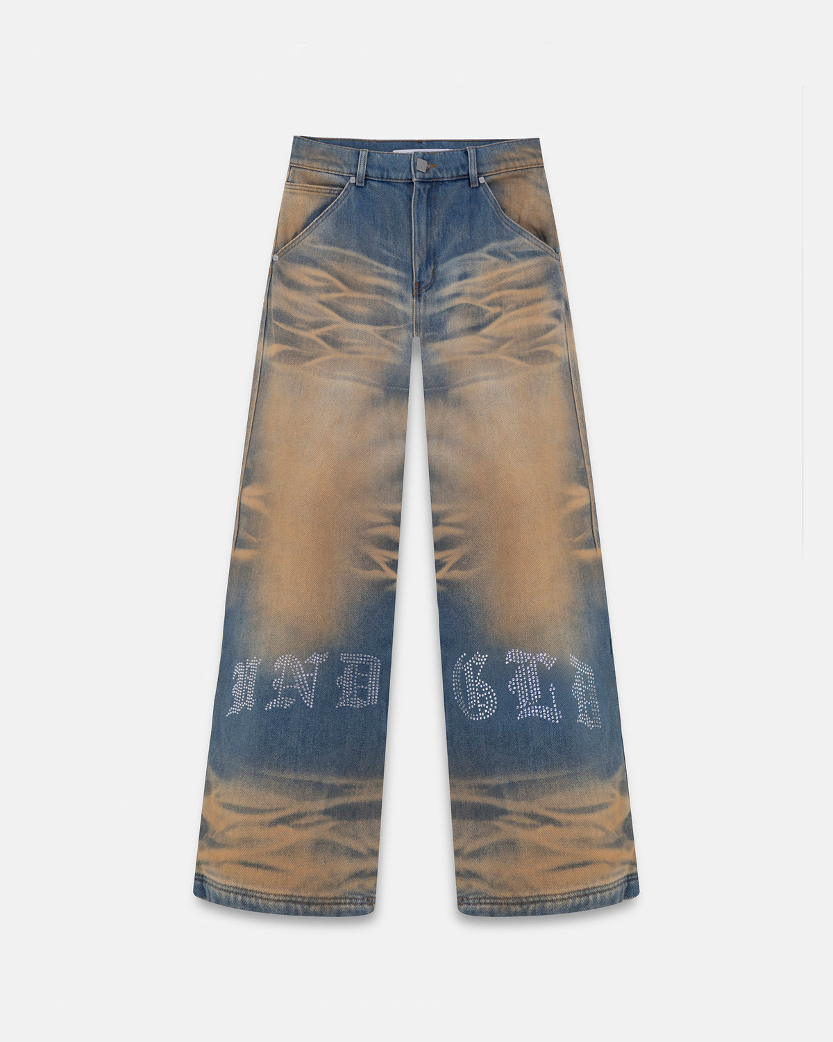 Revelation Rhinestone UNDGLD Wide Jean Sand Blue