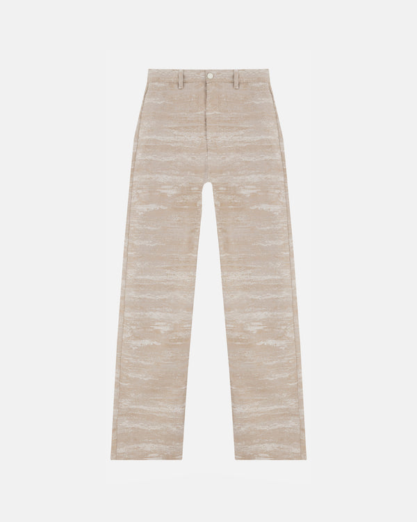 Basics Jacquard Trousers Taupe