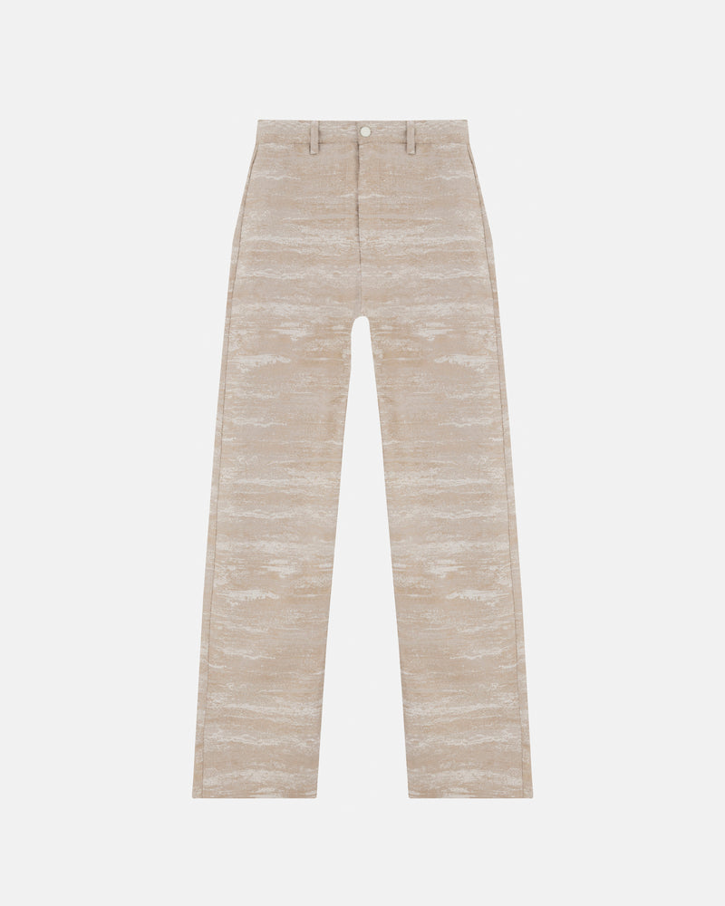 Basics Jacquard Trousers Taupe