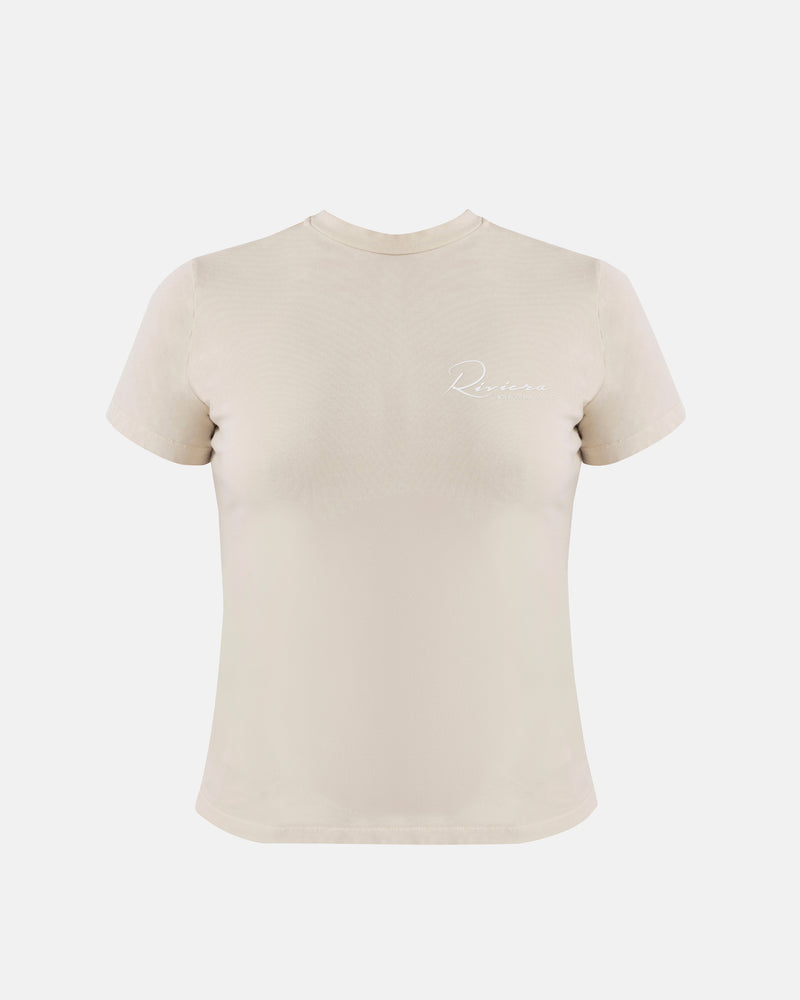 Riviera Basic Long Baby Tee Cream