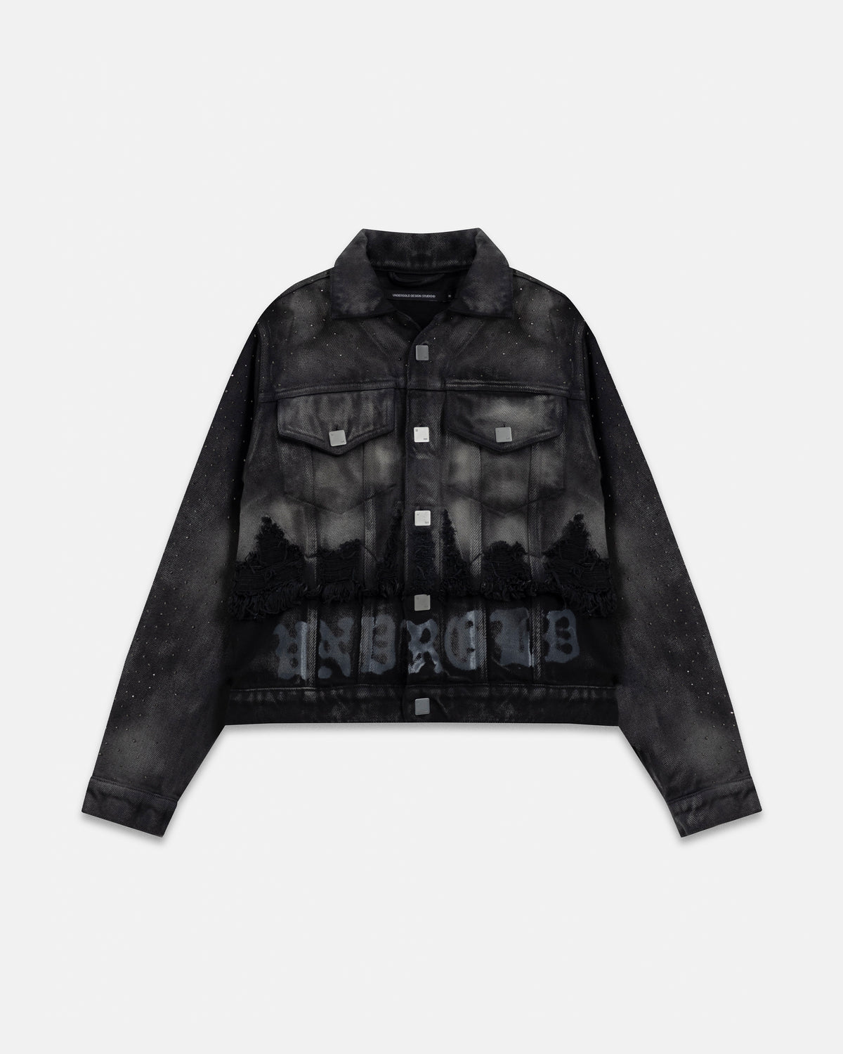 94' UNDRGLD Double Destroyed Jacket Vintage Gray