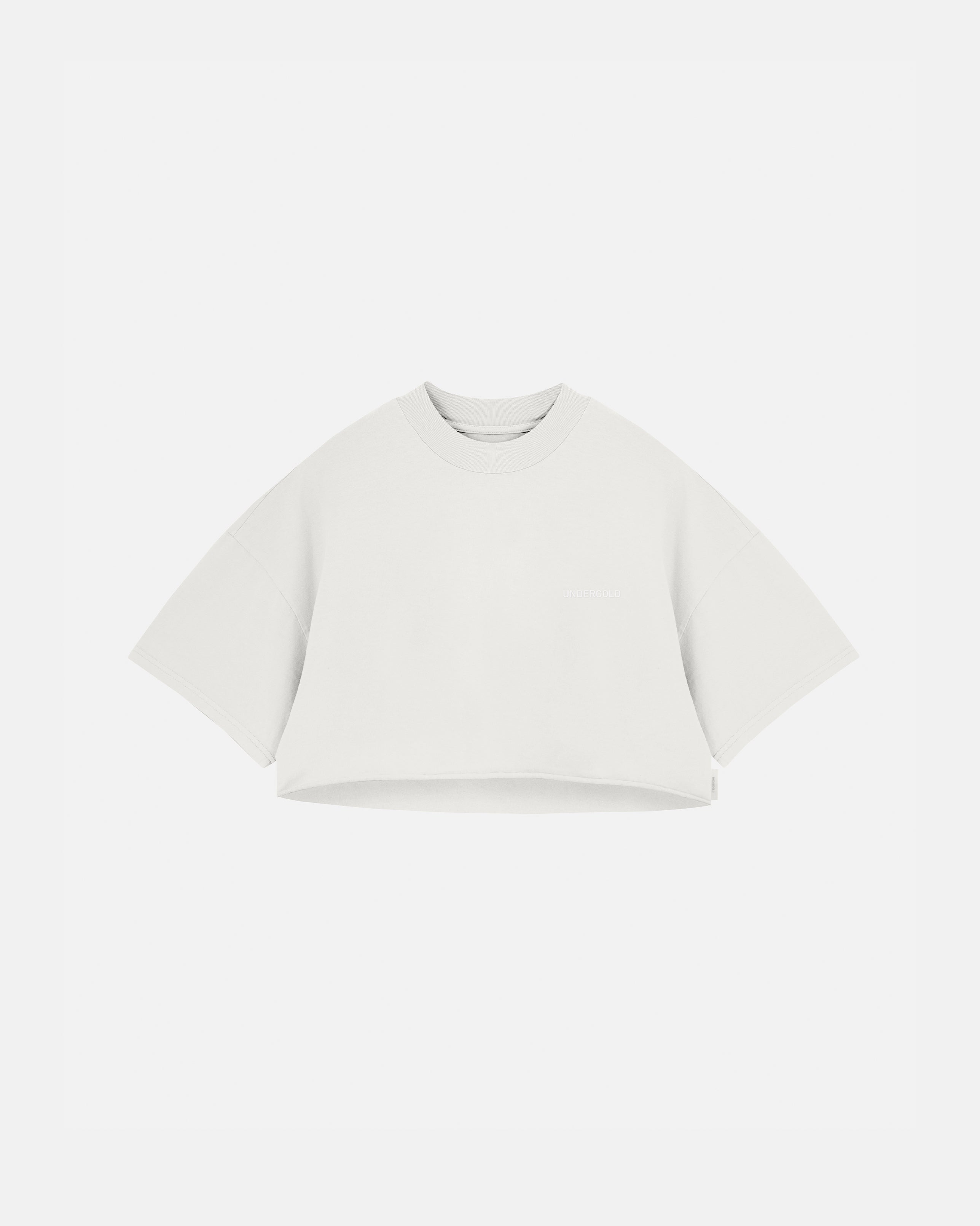 Line Logo Crop Top White