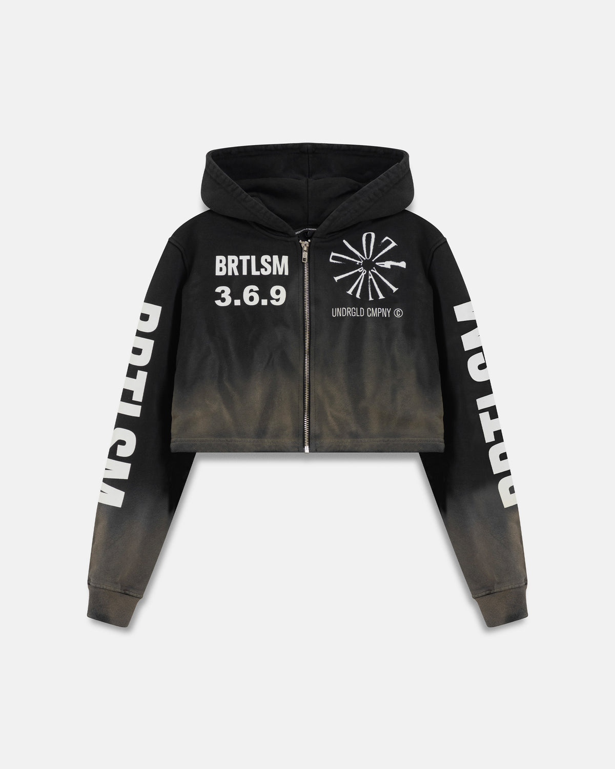 W Spring Pray 4 Love Zip Up Slim Fit Hoodie Sandblast Gray Flame