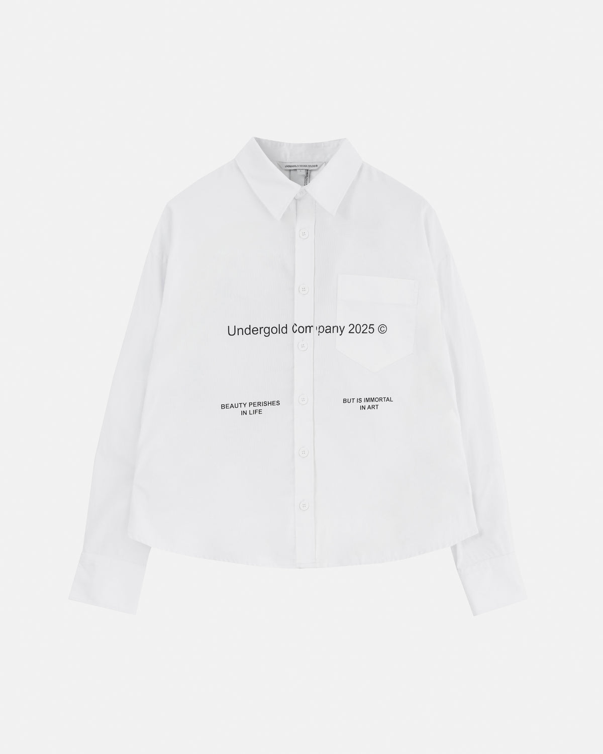 Echoes Beauty Long Sleeve Boxy Fit Shirt Bone