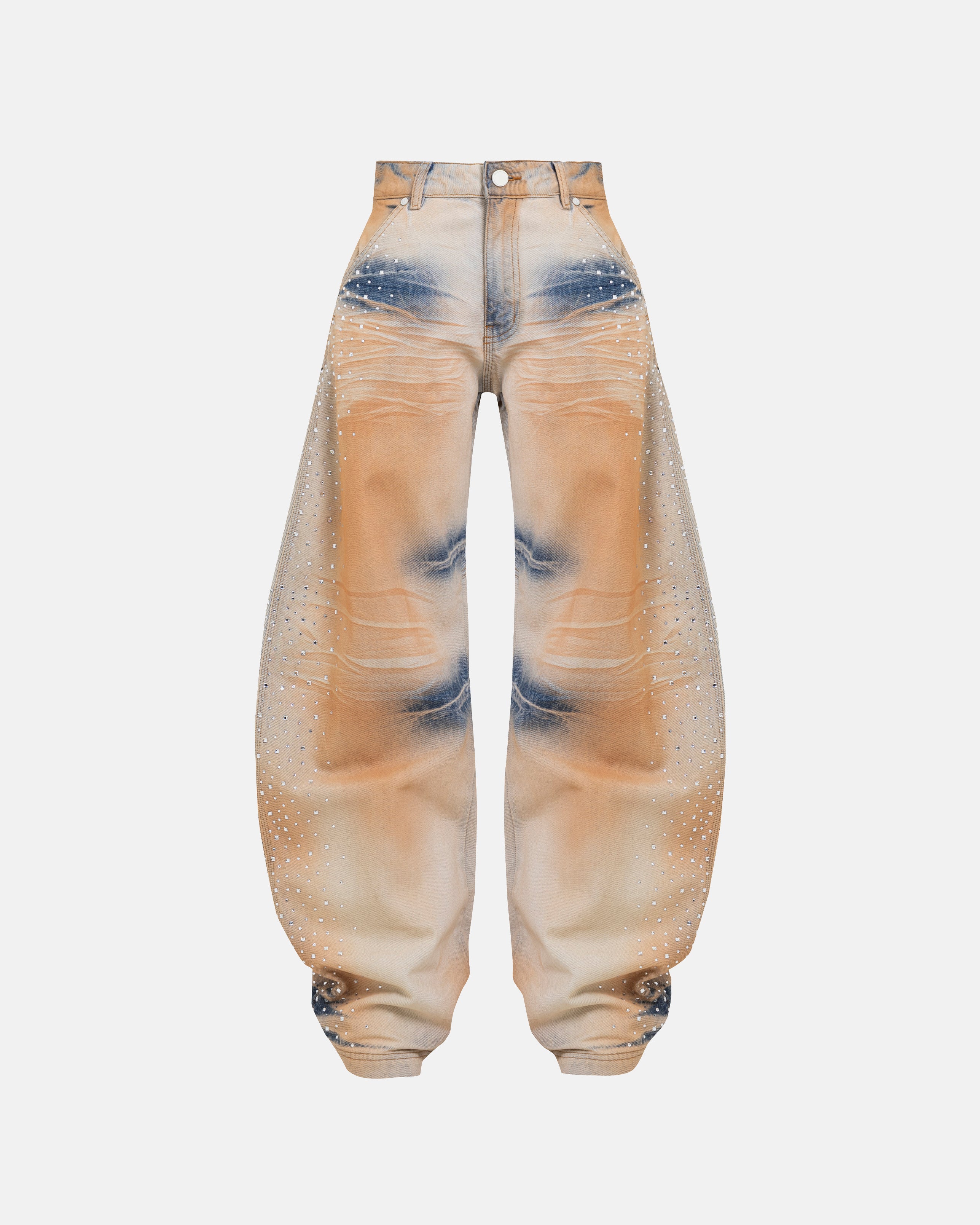 W Golden Heritage Pearled Barrel Jeans Oasis Blue